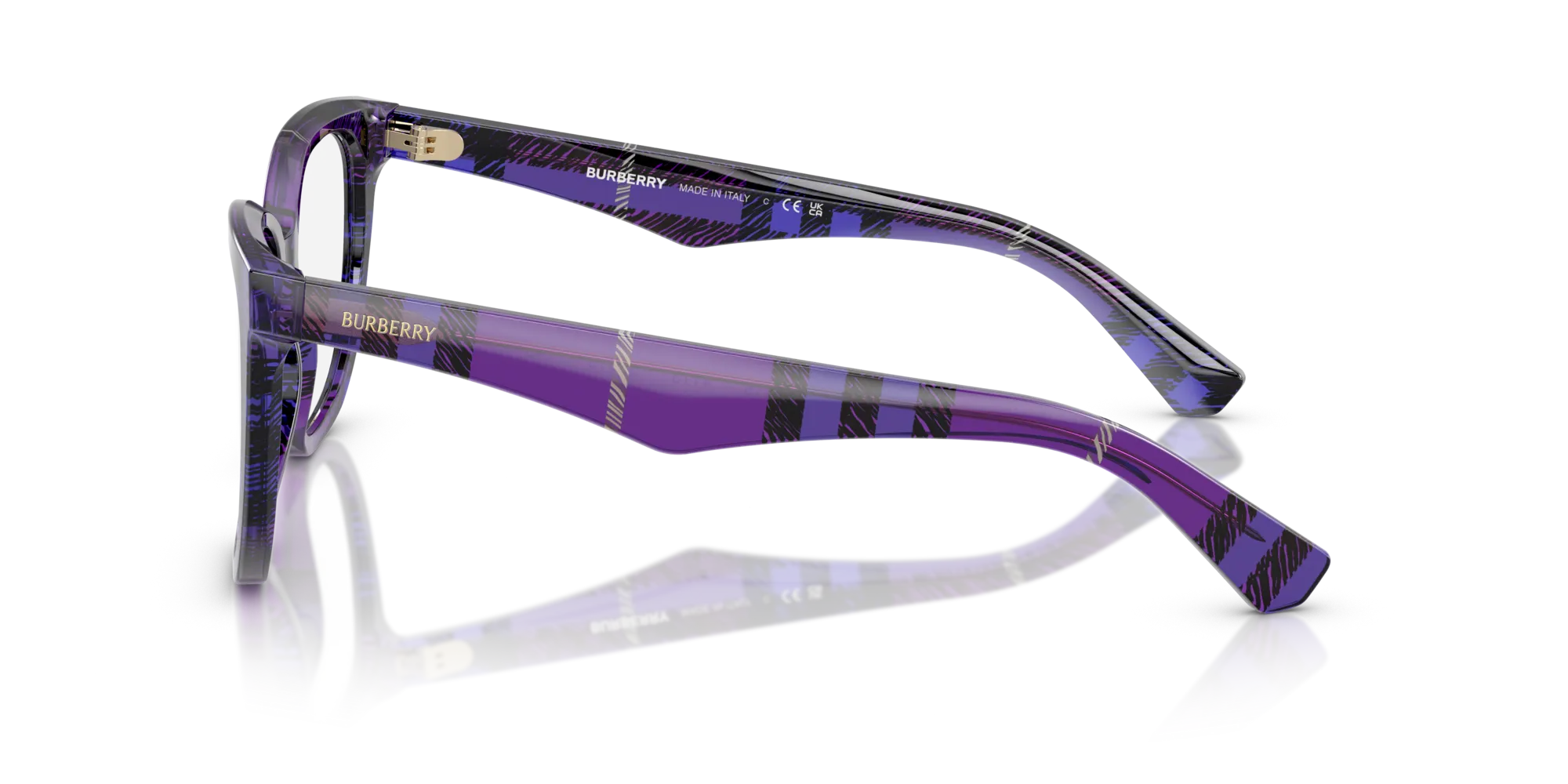 Burberry BE2415 4113 Montature da vista Acetato Viola Squadrata Normale - immagine 4