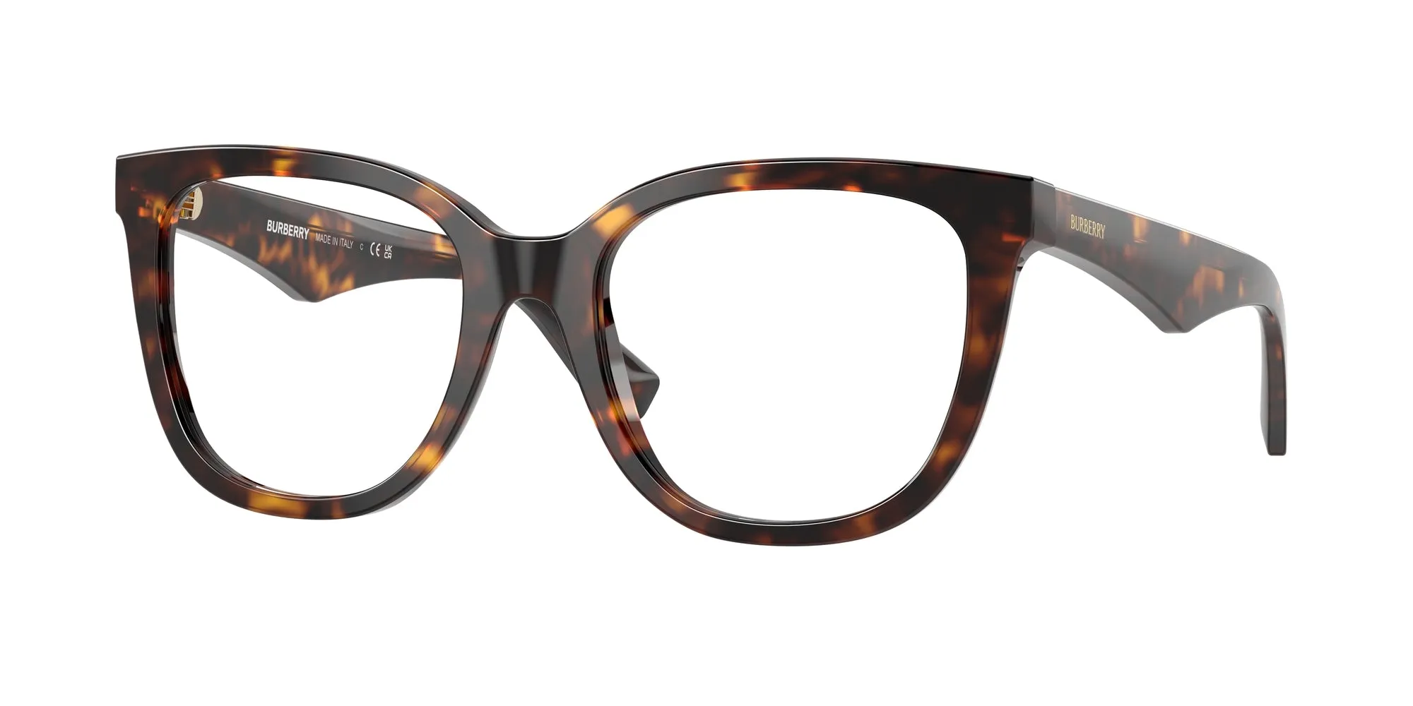 Burberry BE2415 3002 Montature da vista Acetato Marrone Trasparente Squadrata Normale - immagine 1