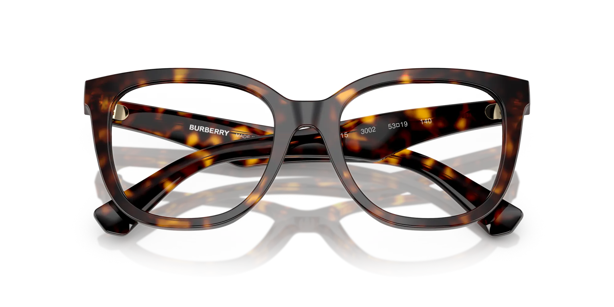 Burberry BE2415 3002 Montature da vista Acetato Marrone Trasparente Squadrata Normale - immagine 2