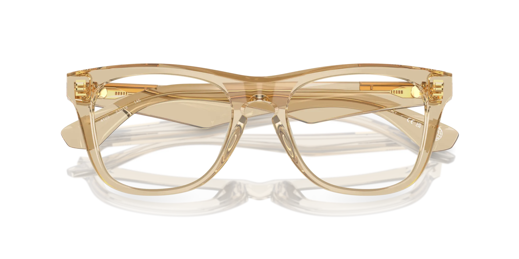 Burberry BE2409 4123 Montature da vista Acetato Beige Squadrata Normale - immagine 2