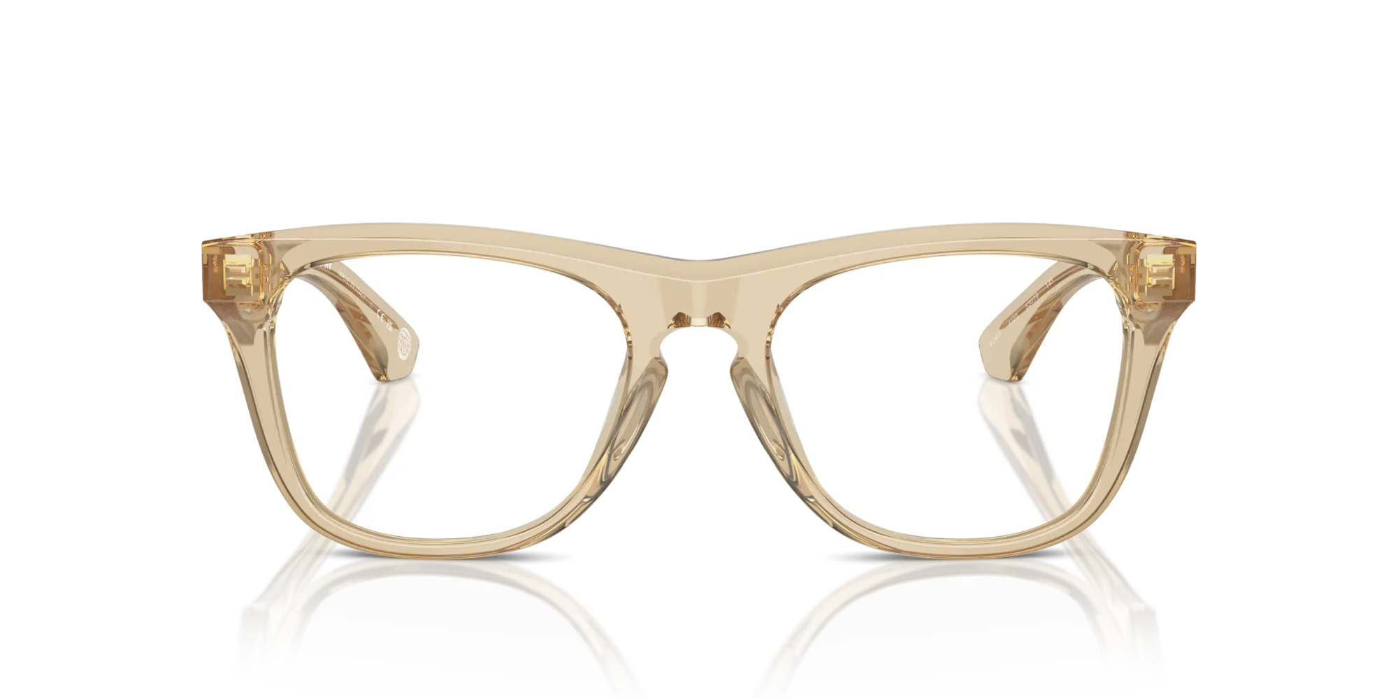 Burberry BE2409 4123 Montature da vista Acetato Beige Trasparente Squadrata Normale - immagine 3