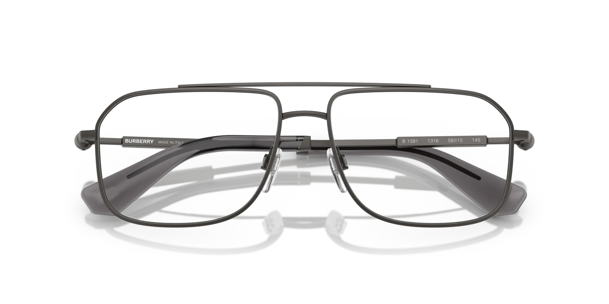 Burberry BE1391 1316 Montature da vista Metallo Grigio Trasparente Squadrata Normale - immagine 2