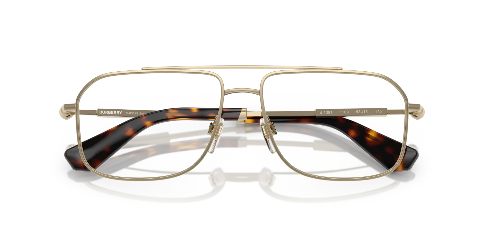 Burberry BE1391 1109 Montature da vista Metallo Oro Squadrata Normale - immagine 2