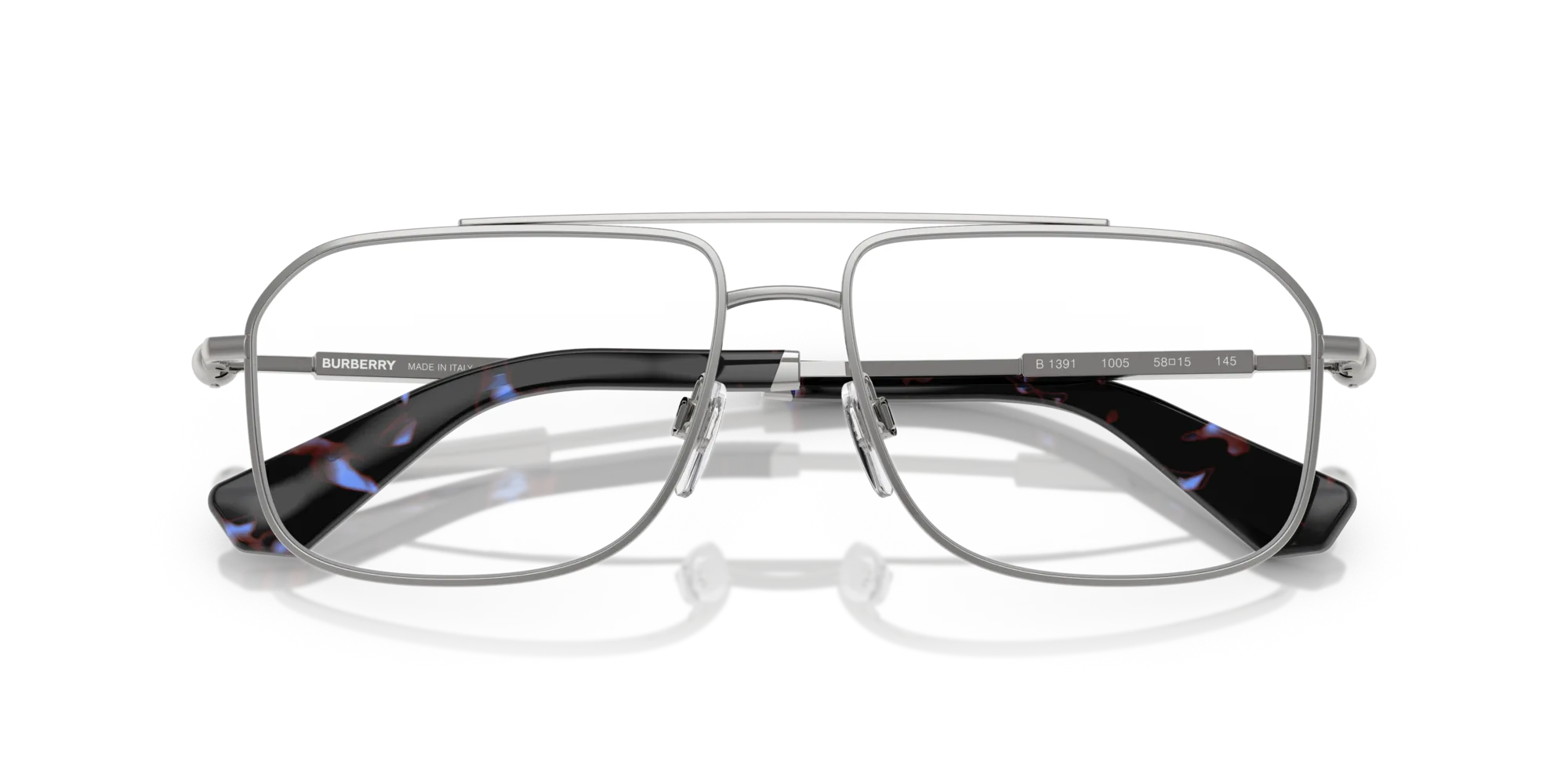 Burberry BE1391 1005 Montature da vista Metallo Argento Squadrata Normale - immagine 2