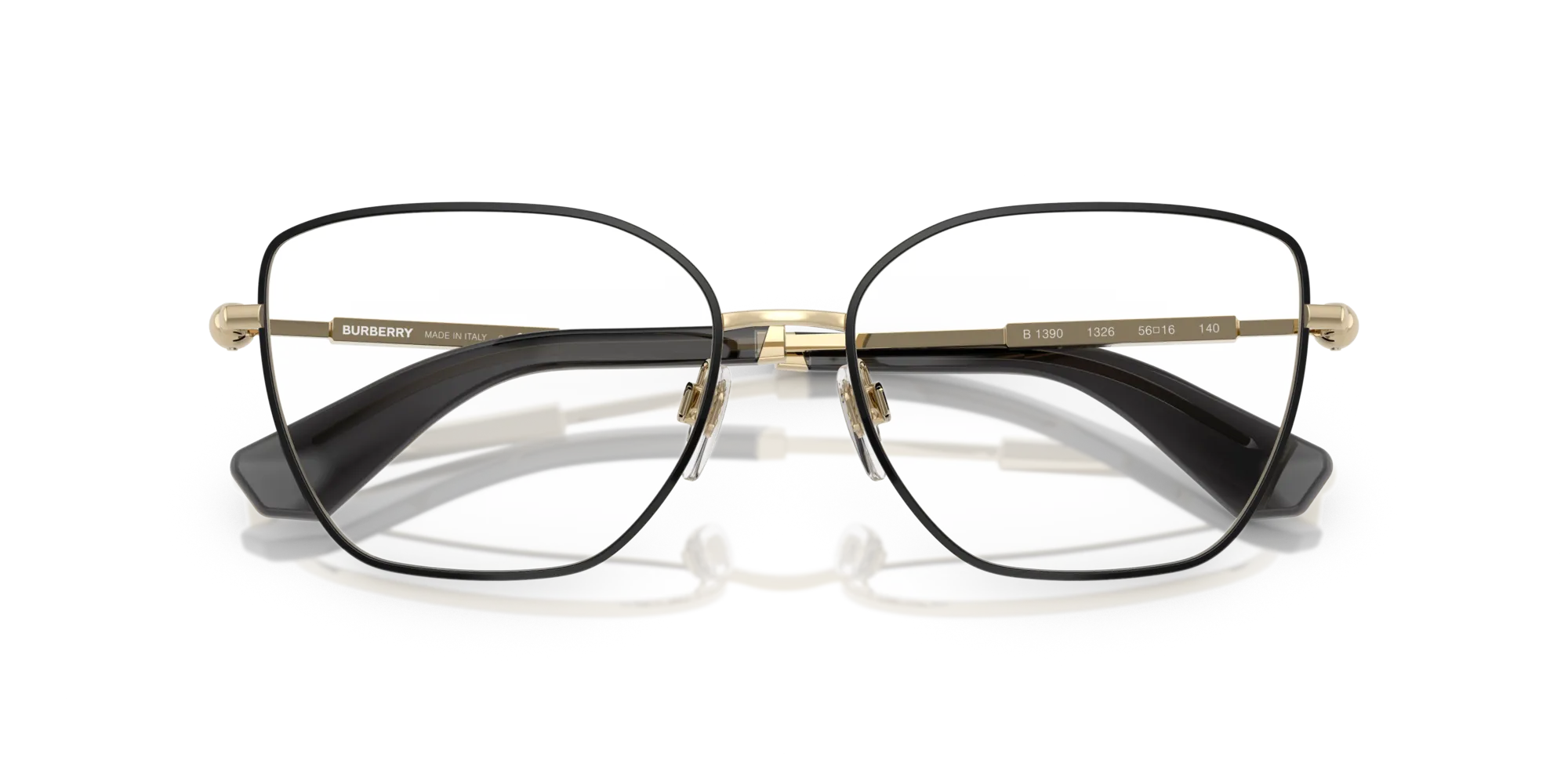 Burberry BE1390 1326 Montature da vista Acciaio Nero Cat Eye Normale - immagine 2