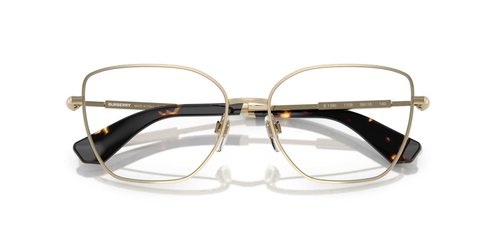 Burberry BE1390 1109 Montature da vista Acciaio Oro Cat Eye Normale - immagine 2