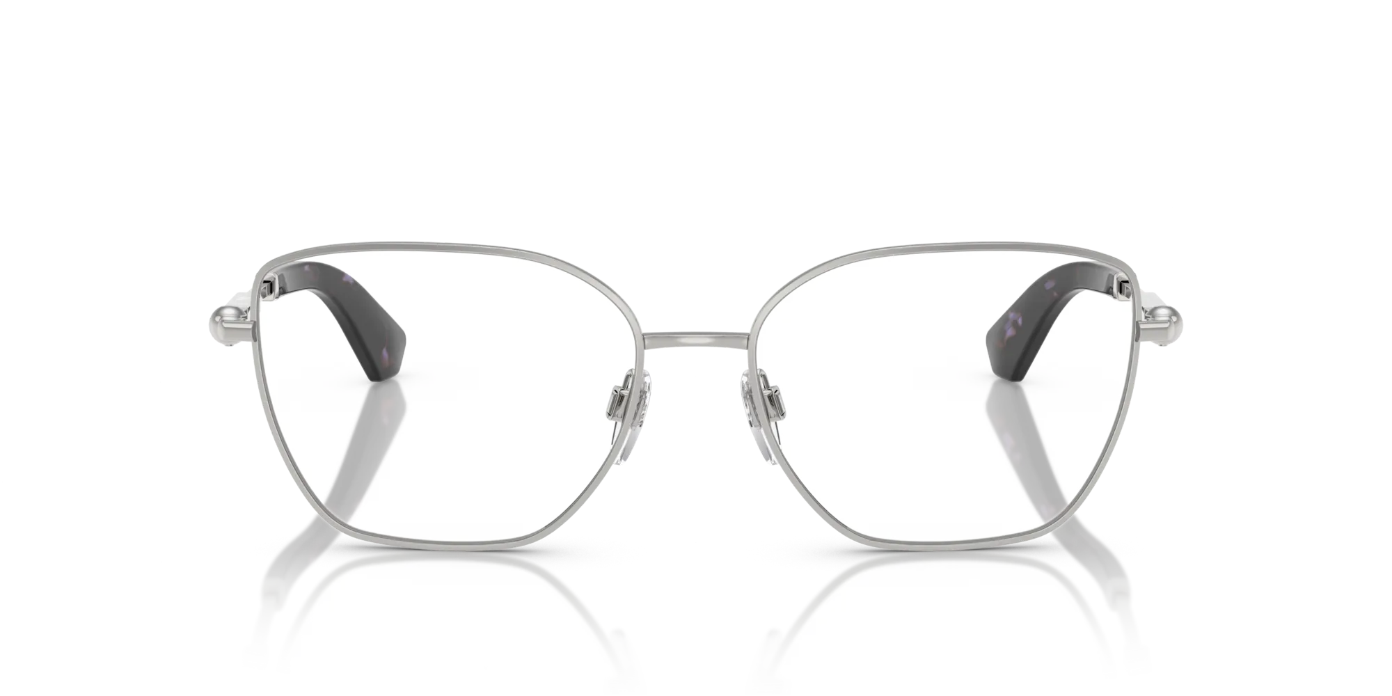 Burberry BE1390 1005 Montature da vista Acciaio Argento Trasparente Cat Eye Normale - immagine 3