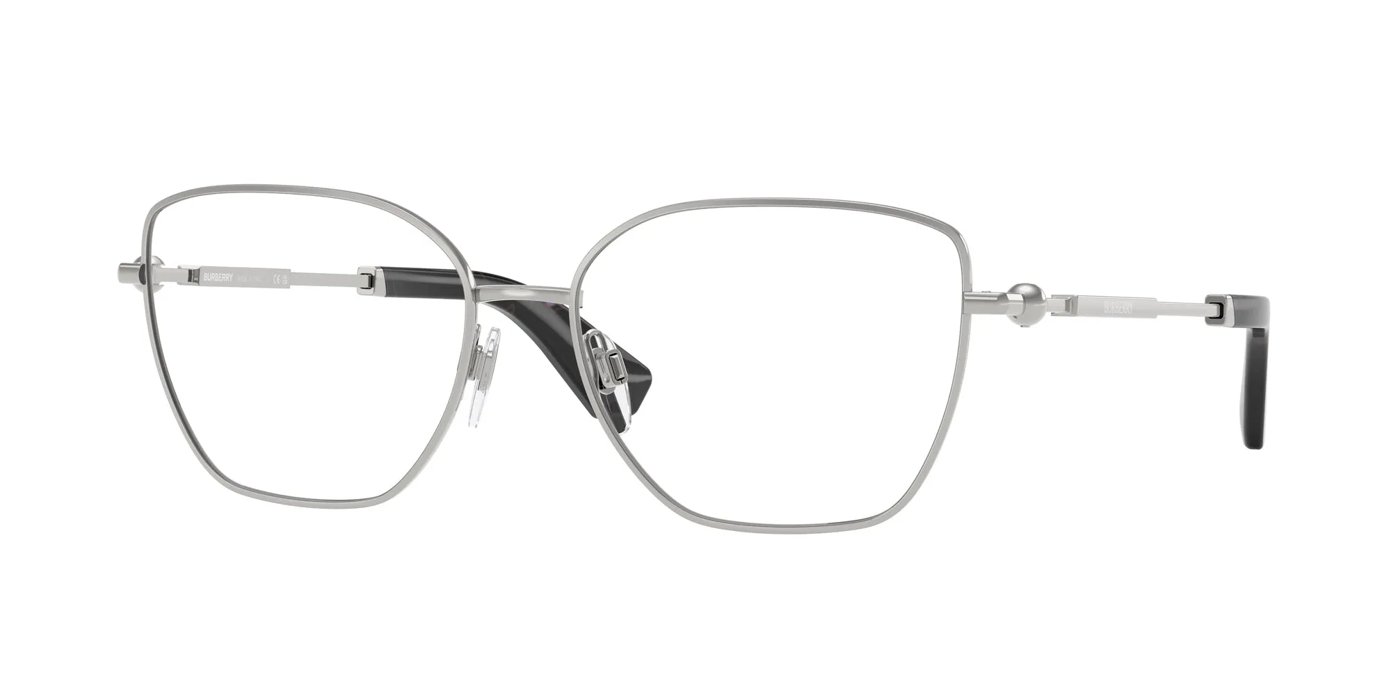 Burberry BE1390 1005 Montature da vista Acciaio Argento Cat Eye Normale - immagine 1