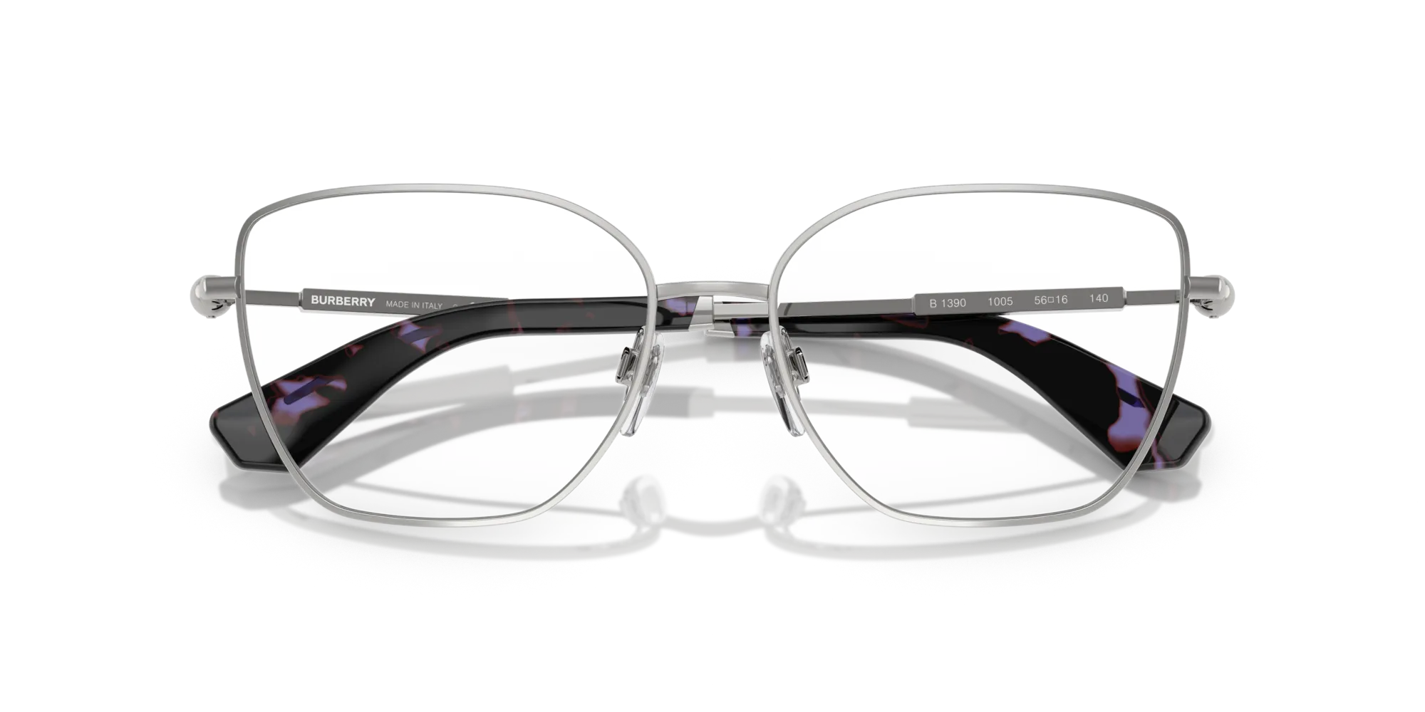 Burberry BE1390 1005 Montature da vista Acciaio Argento Cat Eye Normale - immagine 2