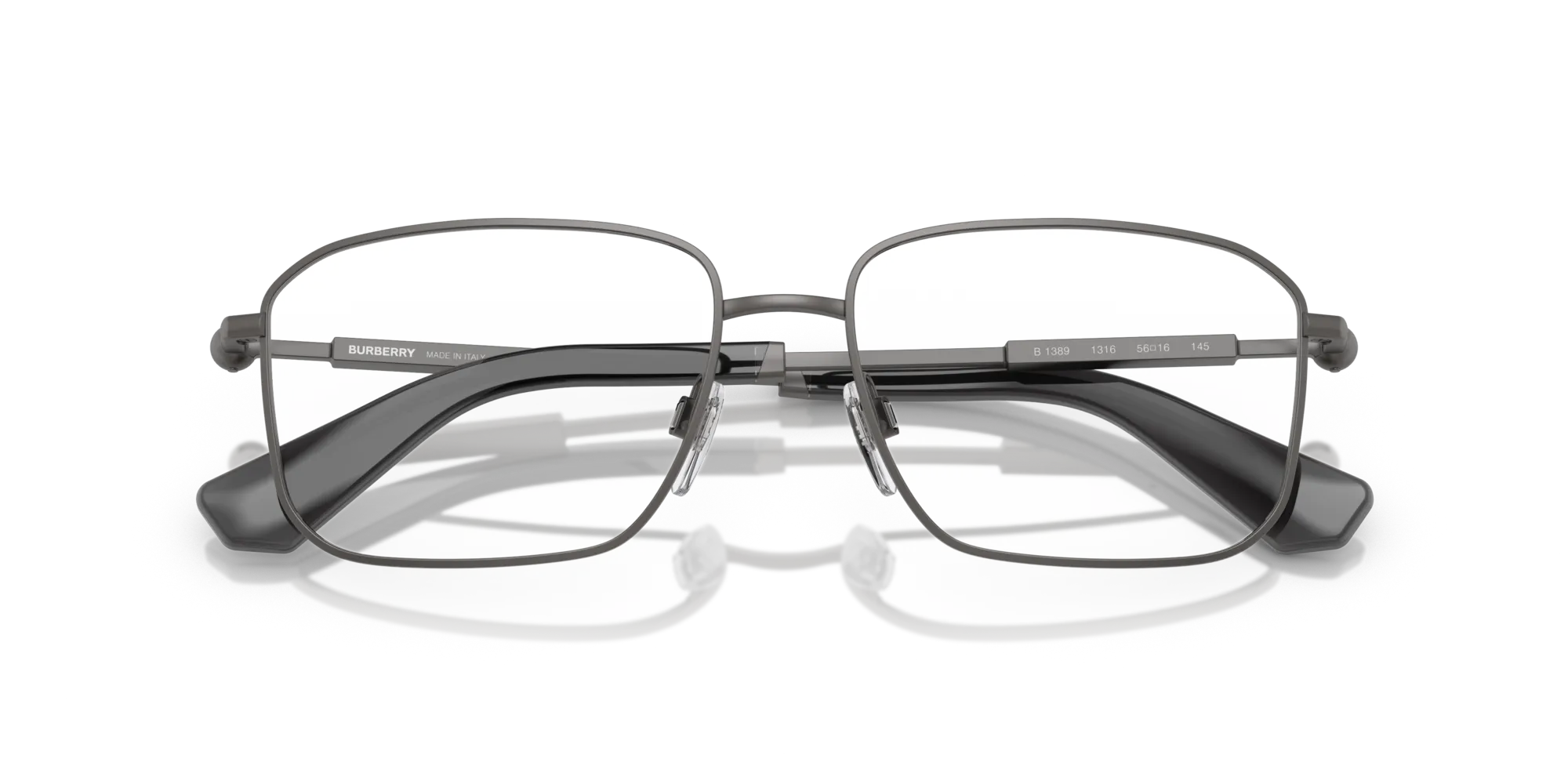 Burberry BE1389 1316 Montature da vista Acciaio Grigio Trasparente Squadrata Normale - immagine 2
