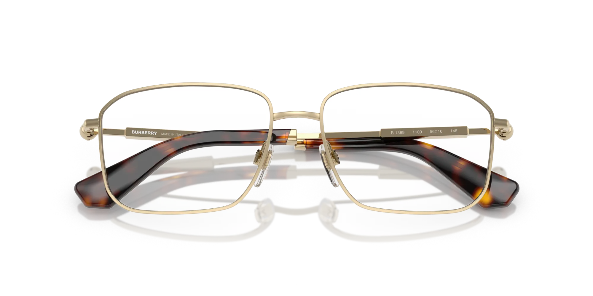 Burberry BE1389 1109 Montature da vista Acciaio Oro Squadrata Normale - immagine 2