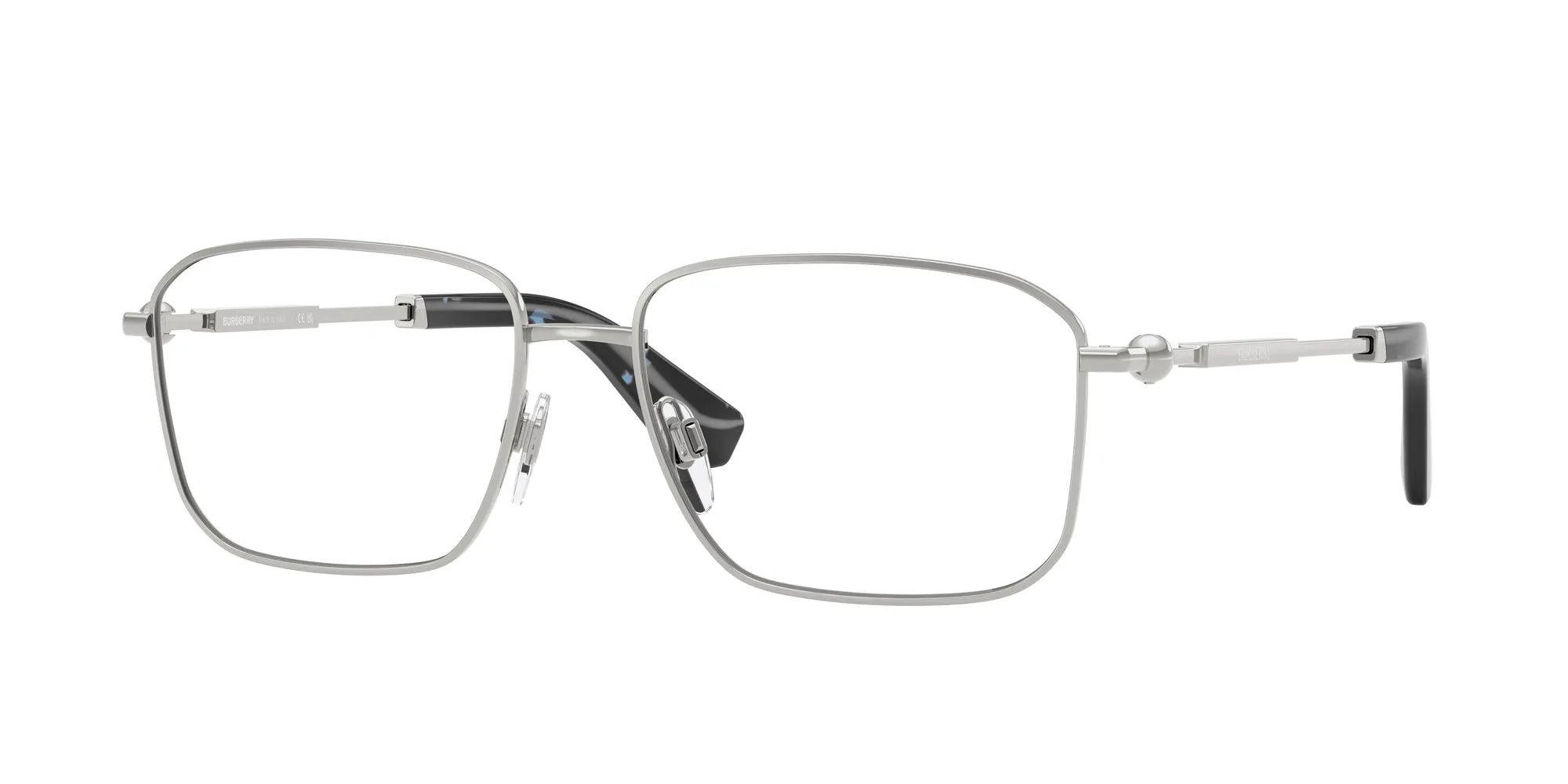 Burberry BE1389 1005 Montature da vista Acciaio Argento Trasparente Squadrata Normale - immagine 1
