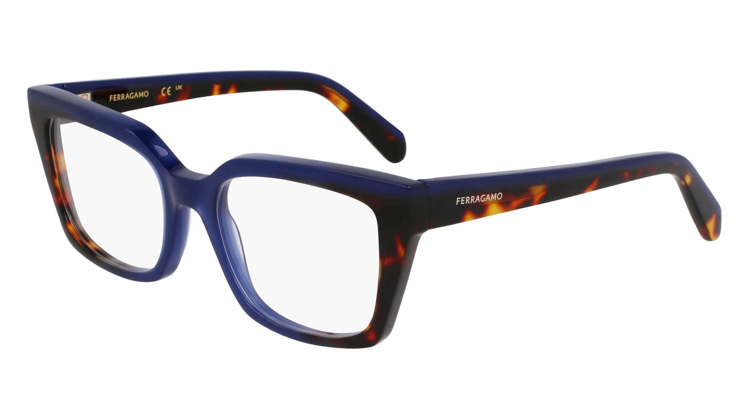 Ferragamo SF3010 424 Montature da vista Acetato Blu Squadrata Normale - immagine 1