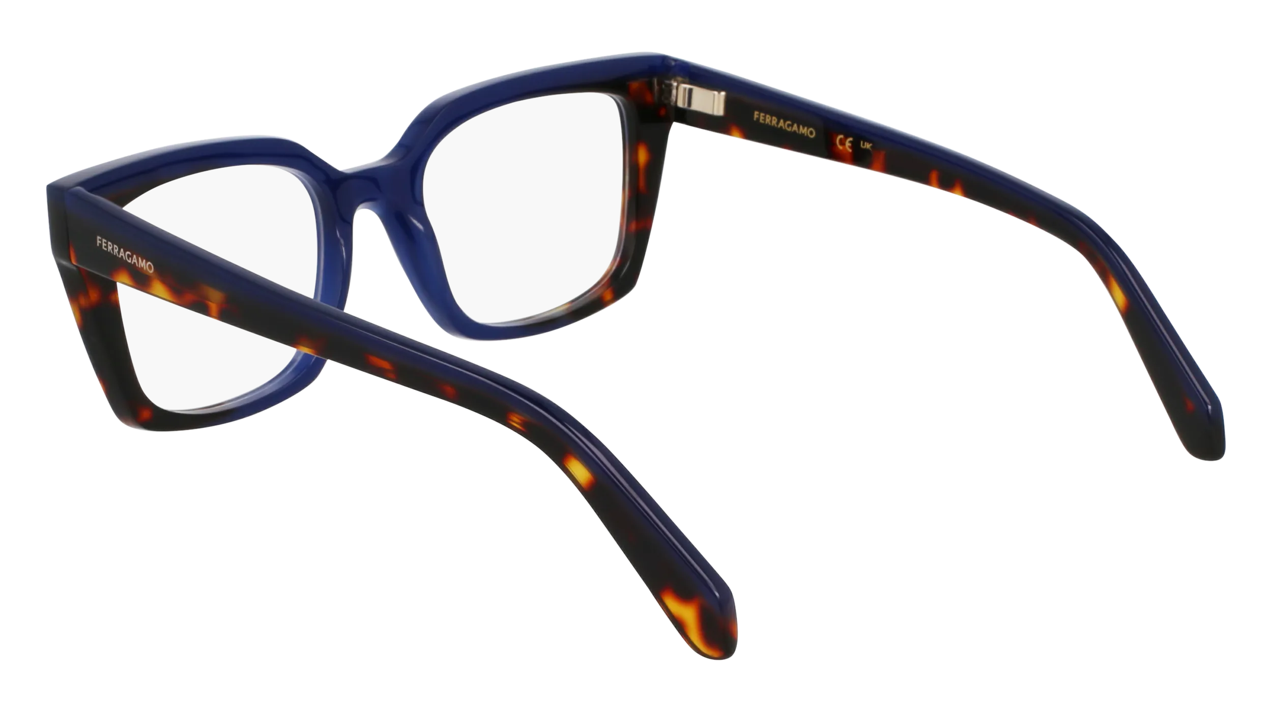 Ferragamo SF3010 424 Montature da vista Acetato Blu Squadrata Normale - immagine 4