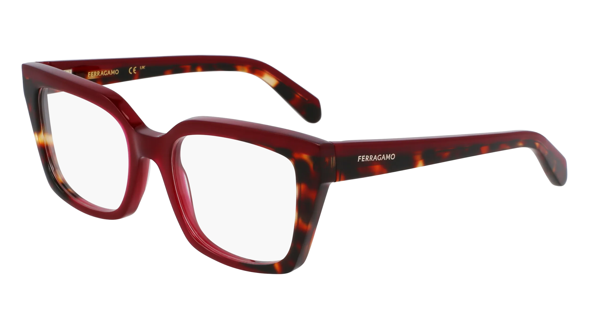 Ferragamo SF3010 654 Montature da vista Acetato Bordeaux Squadrata Normale - immagine 1