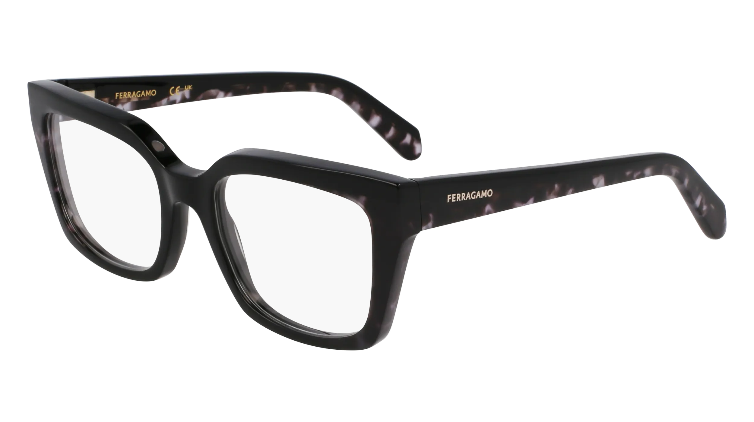 Ferragamo SF3010 004 Montature da vista Acetato Nero Squadrata Normale - immagine 1
