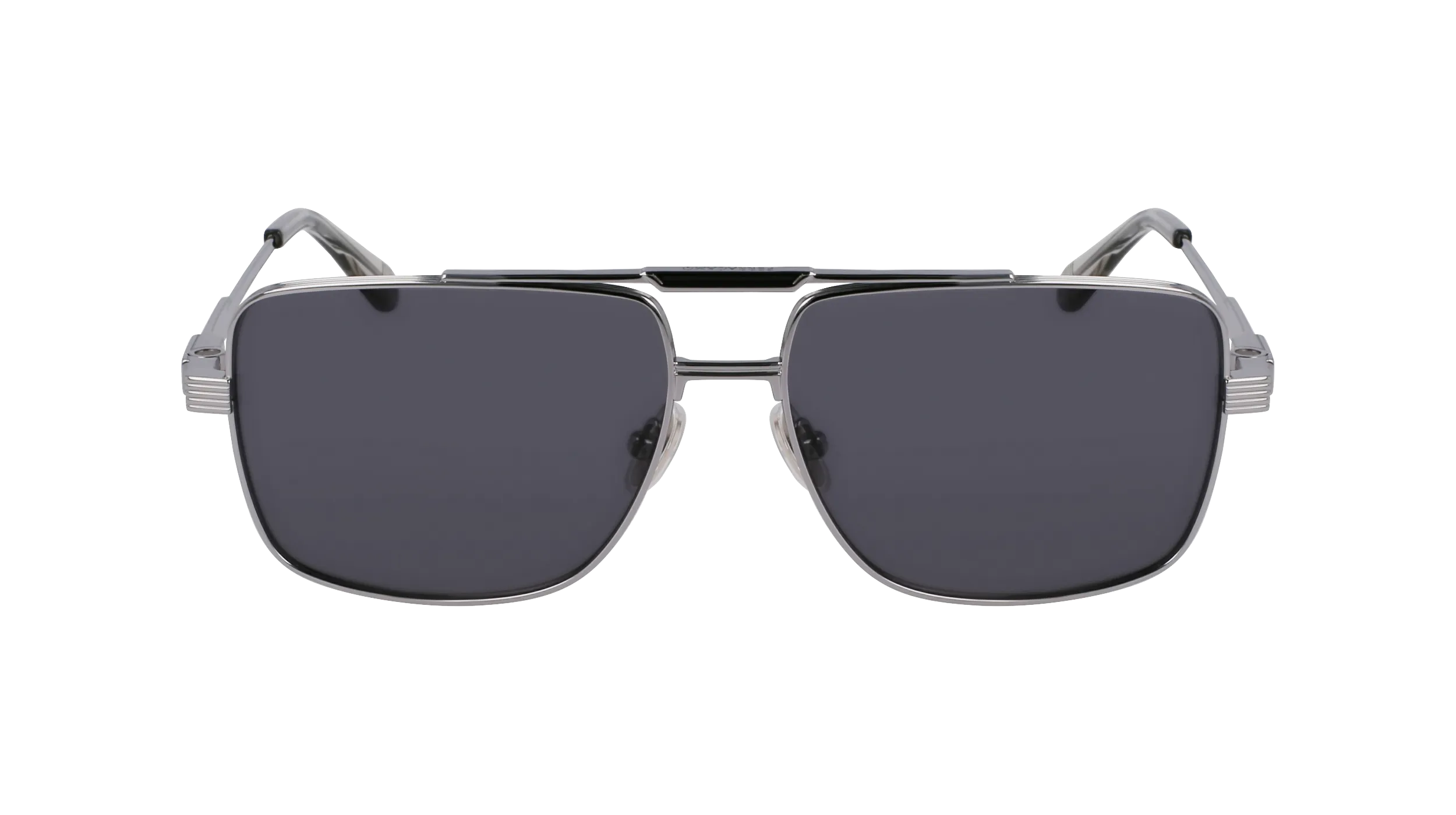 Ferragamo SF318SP 021 Occhiali da sole Titanio Rutenio Squadrata Normale - immagine 2