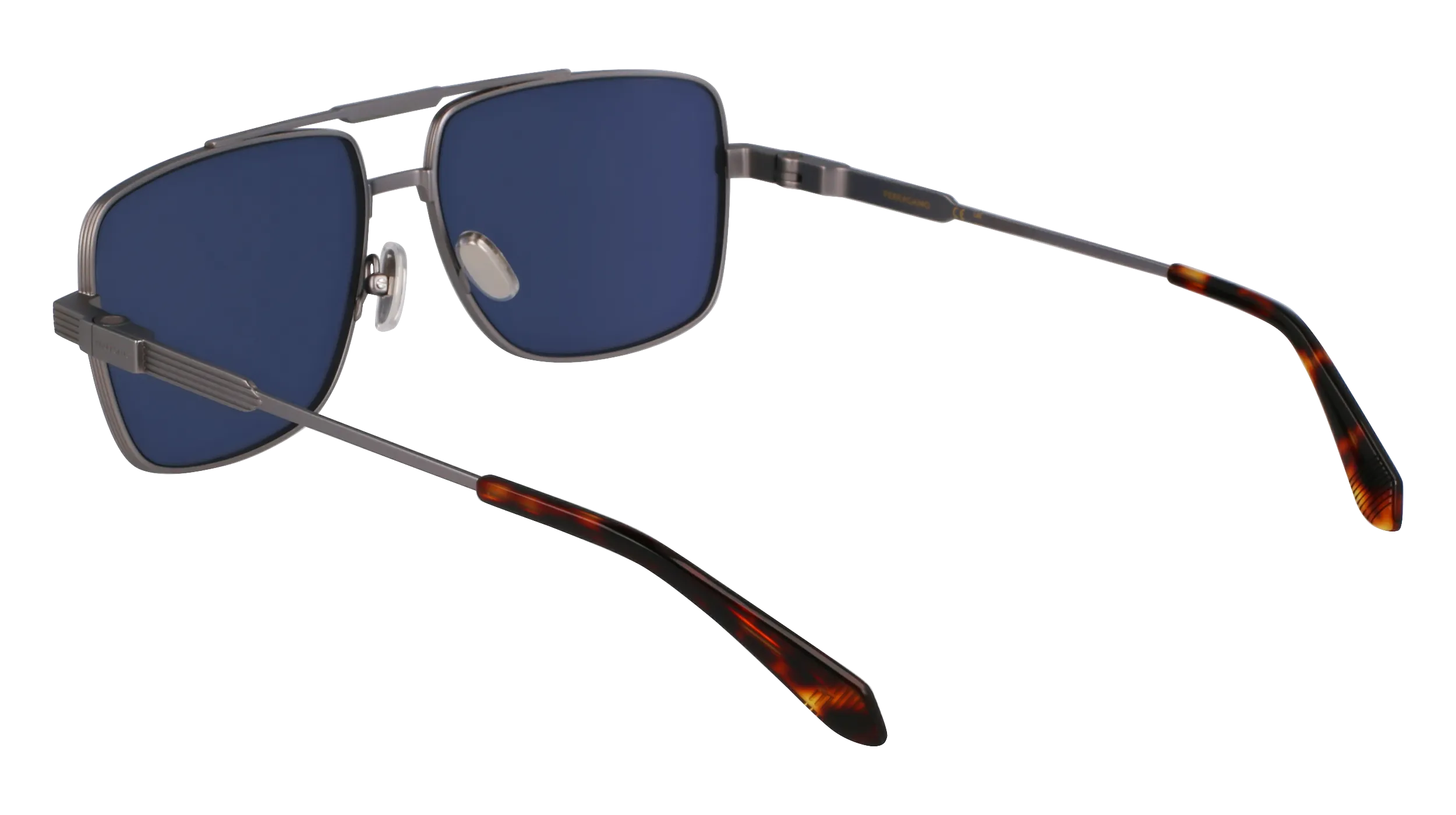 Ferragamo SF318S 021 Occhiali da sole Titanio Rutenio Squadrata Normale - immagine 4