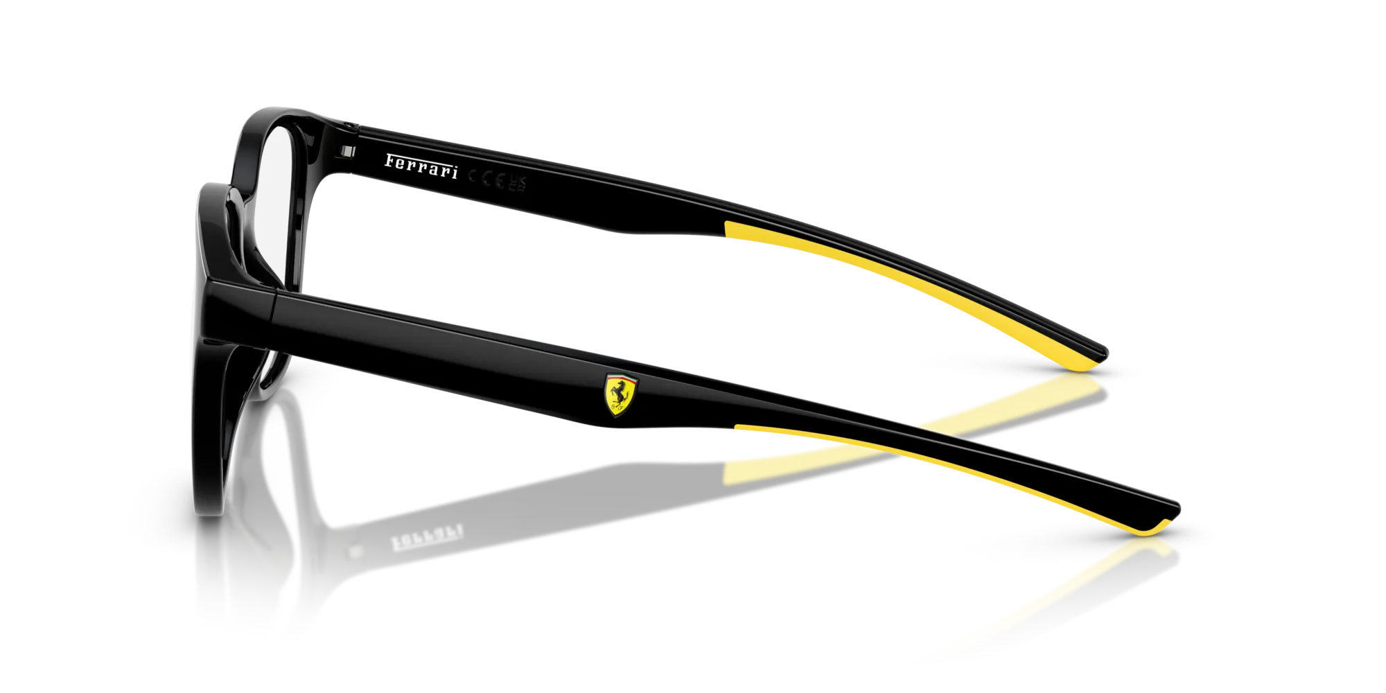 Ferrari Scuderia FZ8015U 501 Montature da vista Iniettato Nero Rotonda Normale - immagine 4