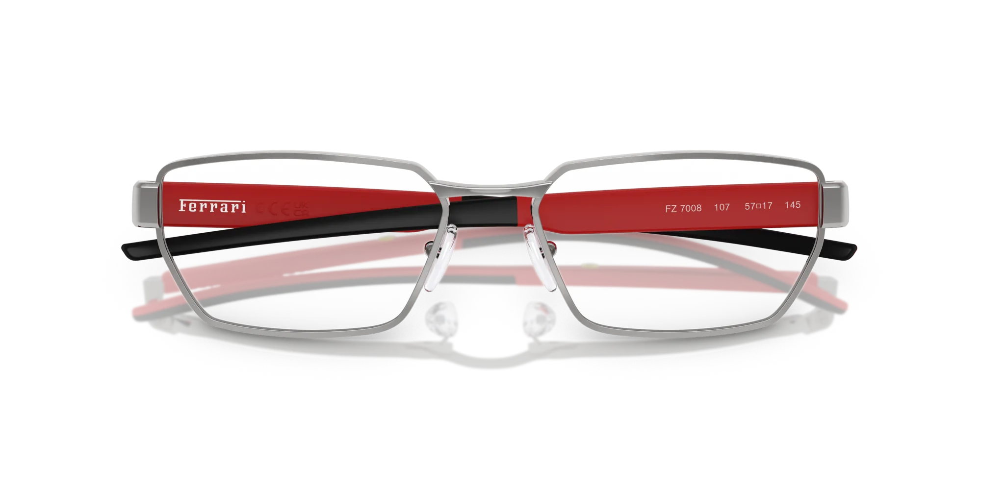 Ferrari Scuderia FZ7008 107 Montature da vista Metallo Argento Geometrica Normale - immagine 2