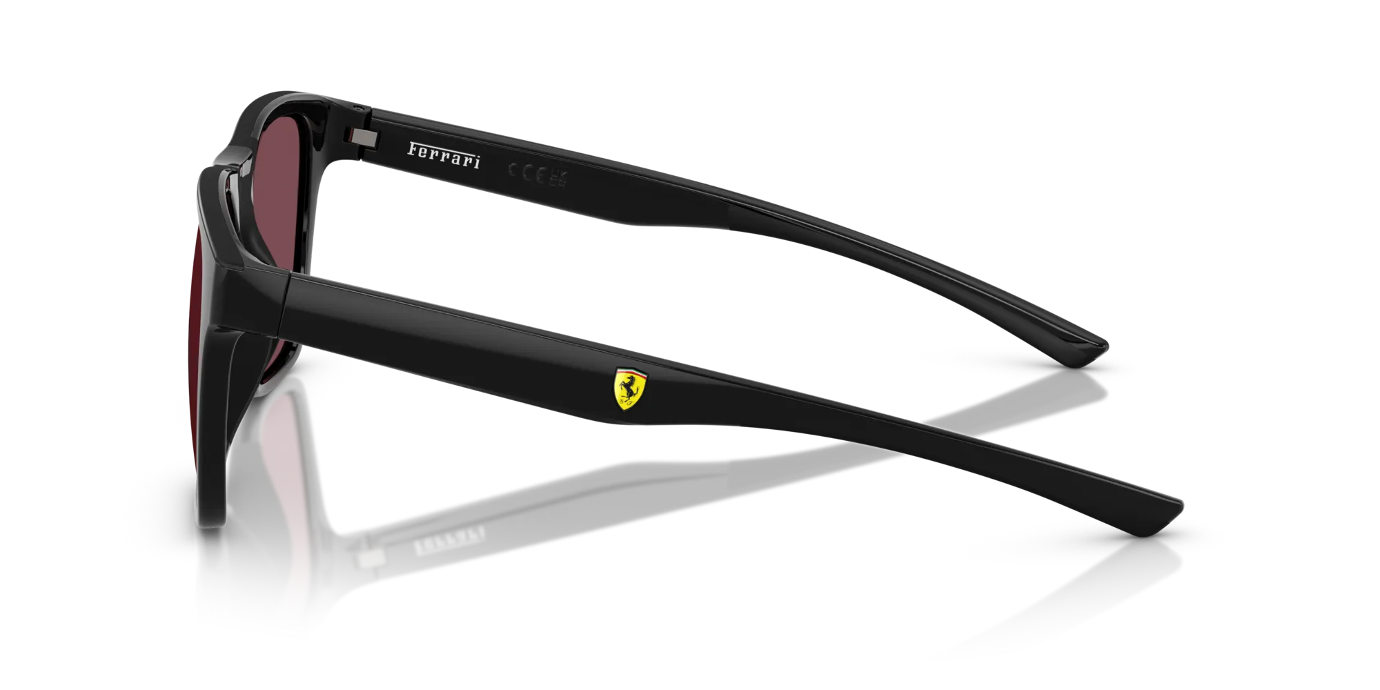 Ferrari Scuderia FZ6013D 501/1E Occhiali da sole Iniettato Nero Rosso Squadrata Normale - immagine 4