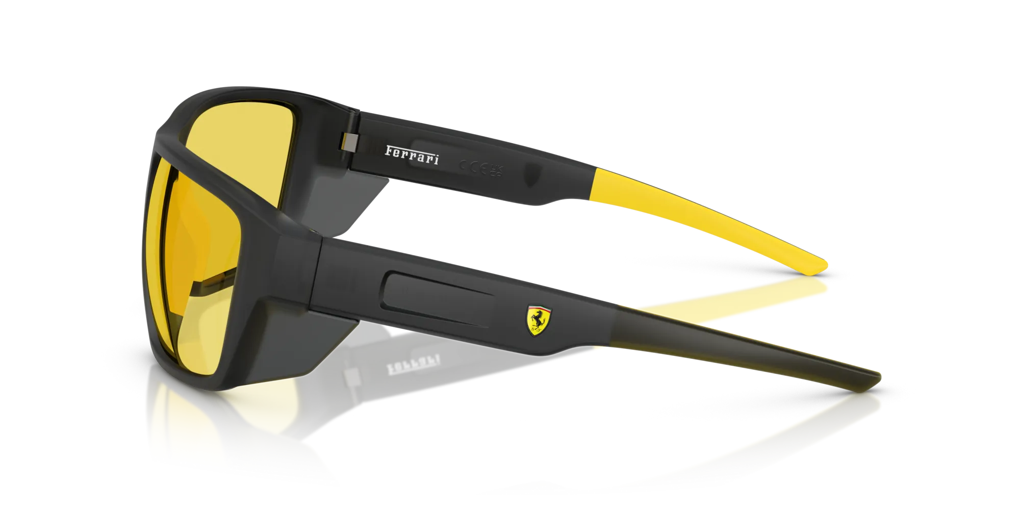 Ferrari Scuderia FZ6012U 516/V9 Occhiali da sole Iniettato Grigio Giallo Squadrata Normale - immagine 4