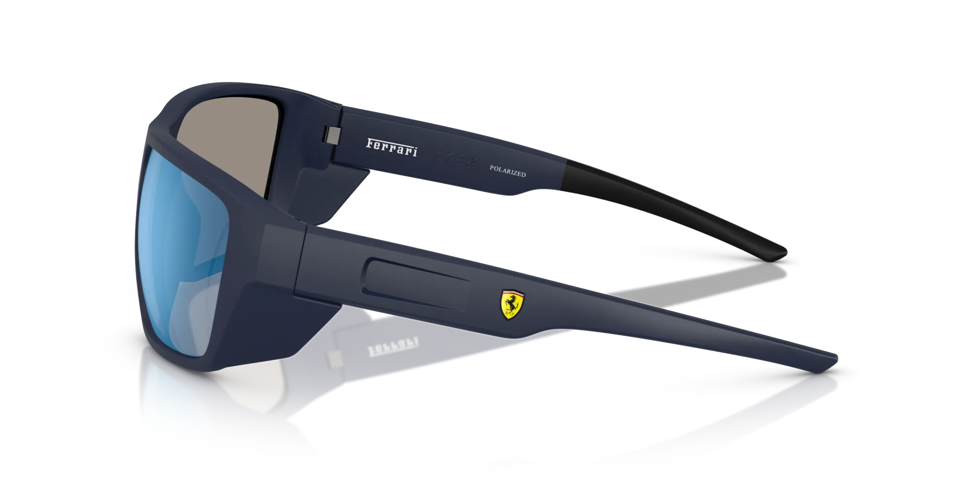 Ferrari Scuderia FZ6012U 509/22 Occhiali da sole Iniettato Blu Squadrata Polarizzata - immagine 4