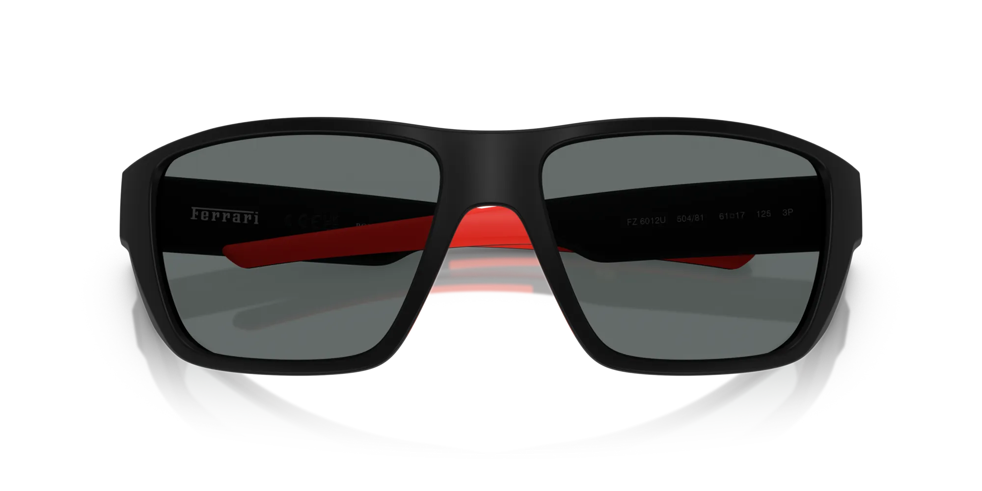 Ferrari Scuderia FZ6012U 504/81 Occhiali da sole Iniettato Nero Grigio Squadrata Polarizzata - immagine 2