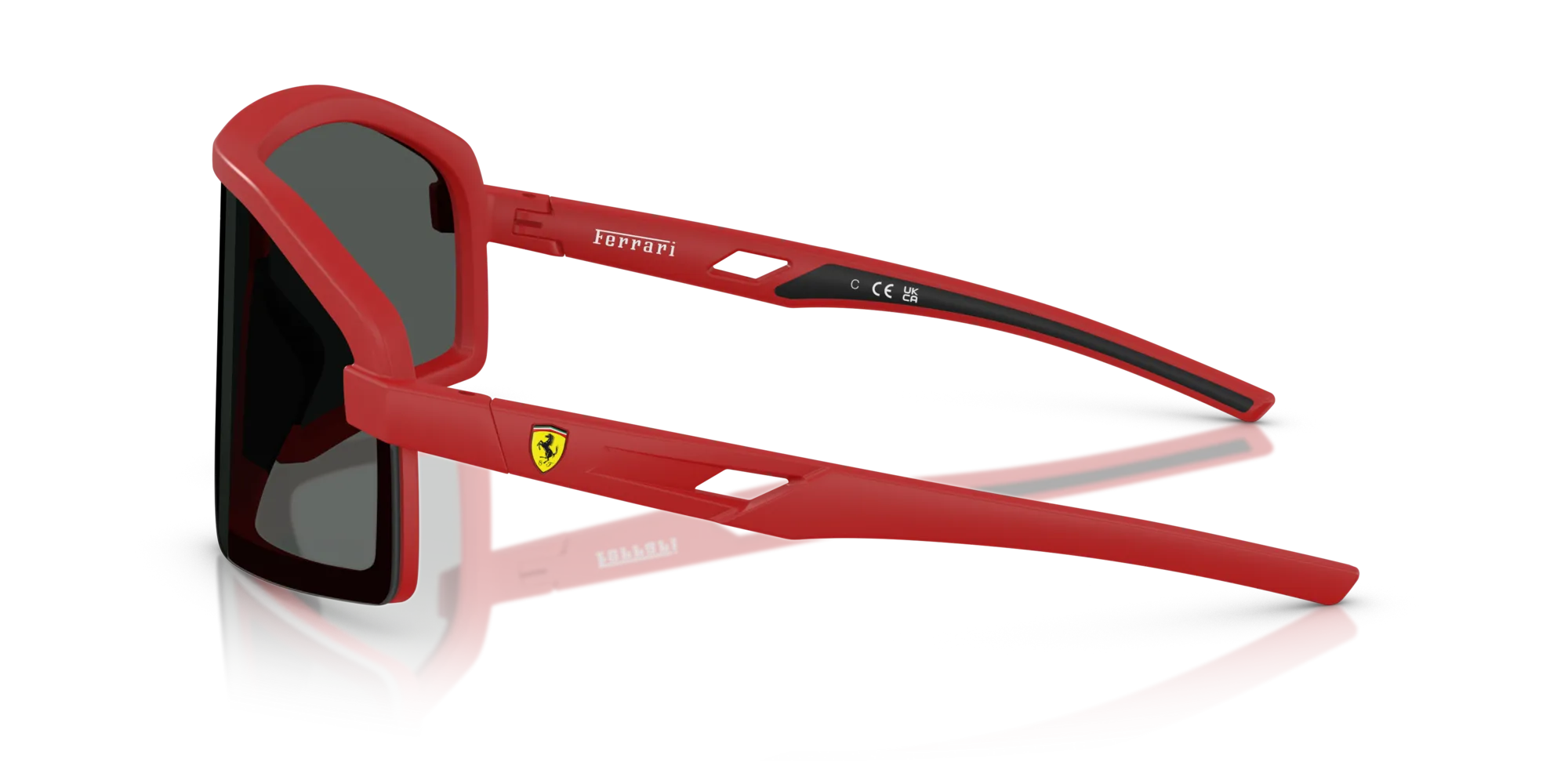 Ferrari Scuderia FZ6010U 514/87 Occhiali da sole Iniettato Rosso Grigio Geometrica Normale - immagine 4