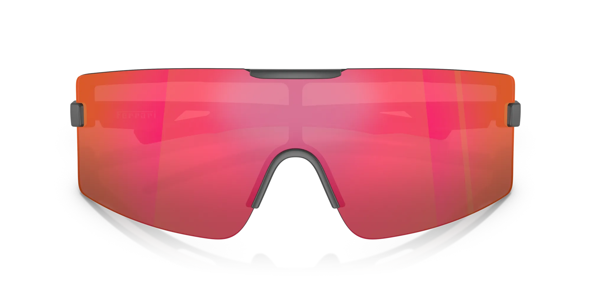Ferrari Scuderia FZ6008U 517/6Q Occhiali da sole Iniettato Grigio Rosso Squadrata Specchiate - immagine 2