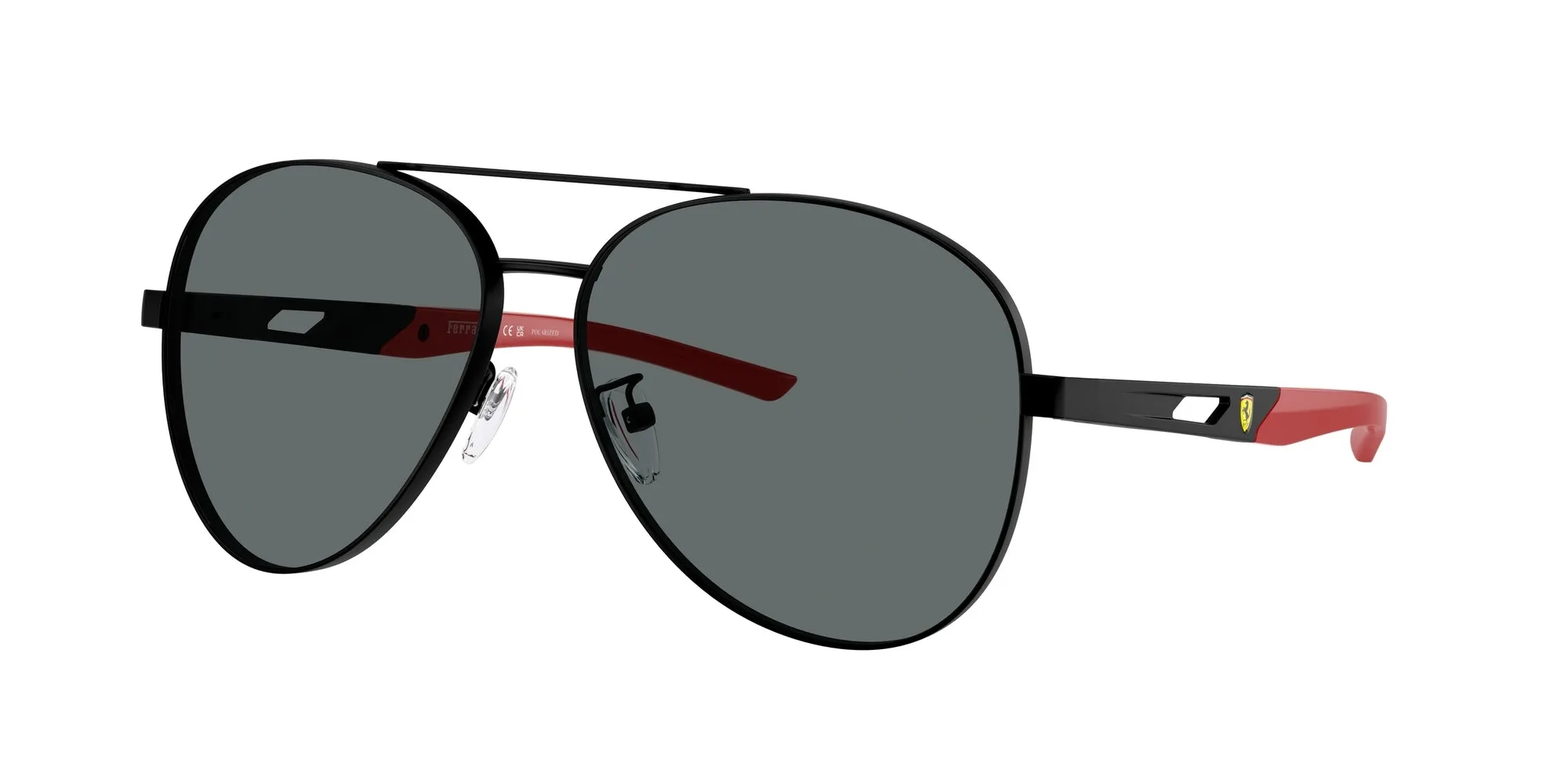 Ferrari Scuderia FZ5002D 101/81 Occhiali da sole Metallo Nero Grigio Pilot Polarizzata - immagine 1