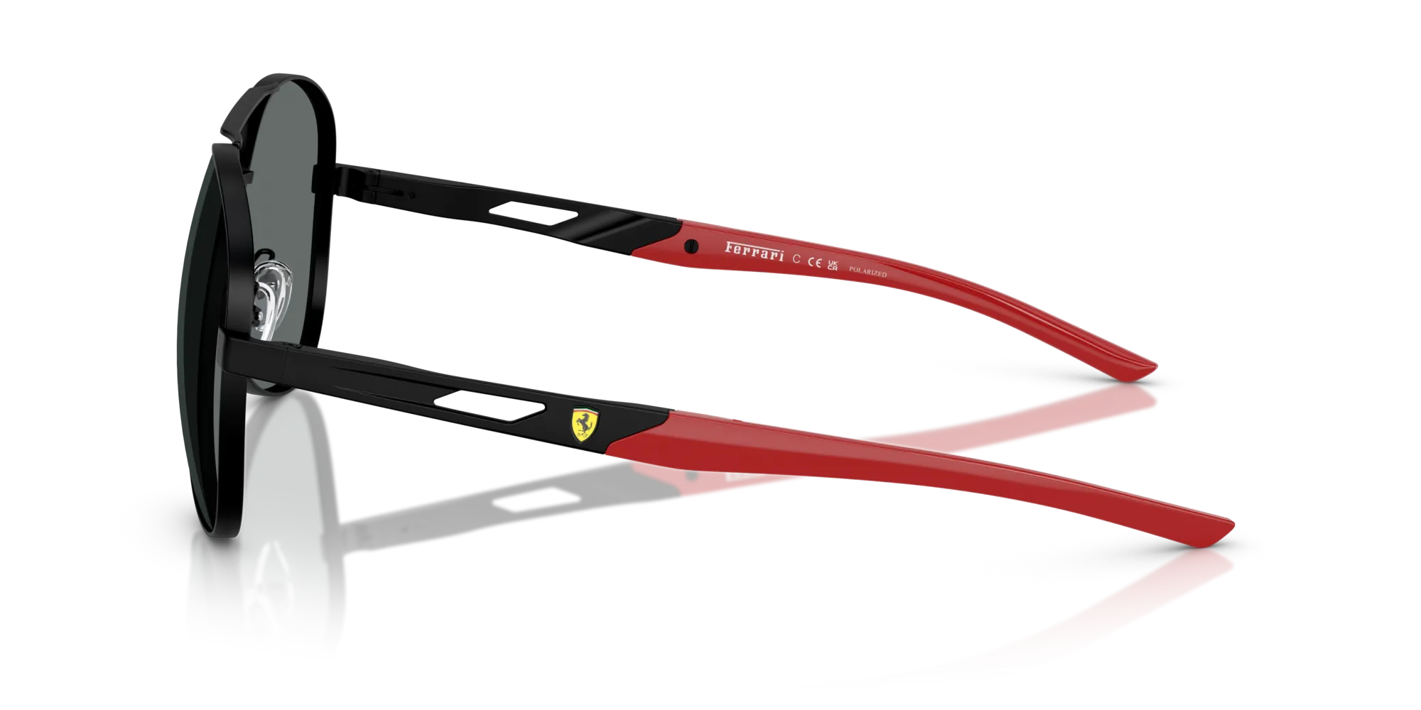 Ferrari Scuderia FZ5002D 101/81 Occhiali da sole Metallo Nero Grigio Pilot Polarizzata - immagine 4