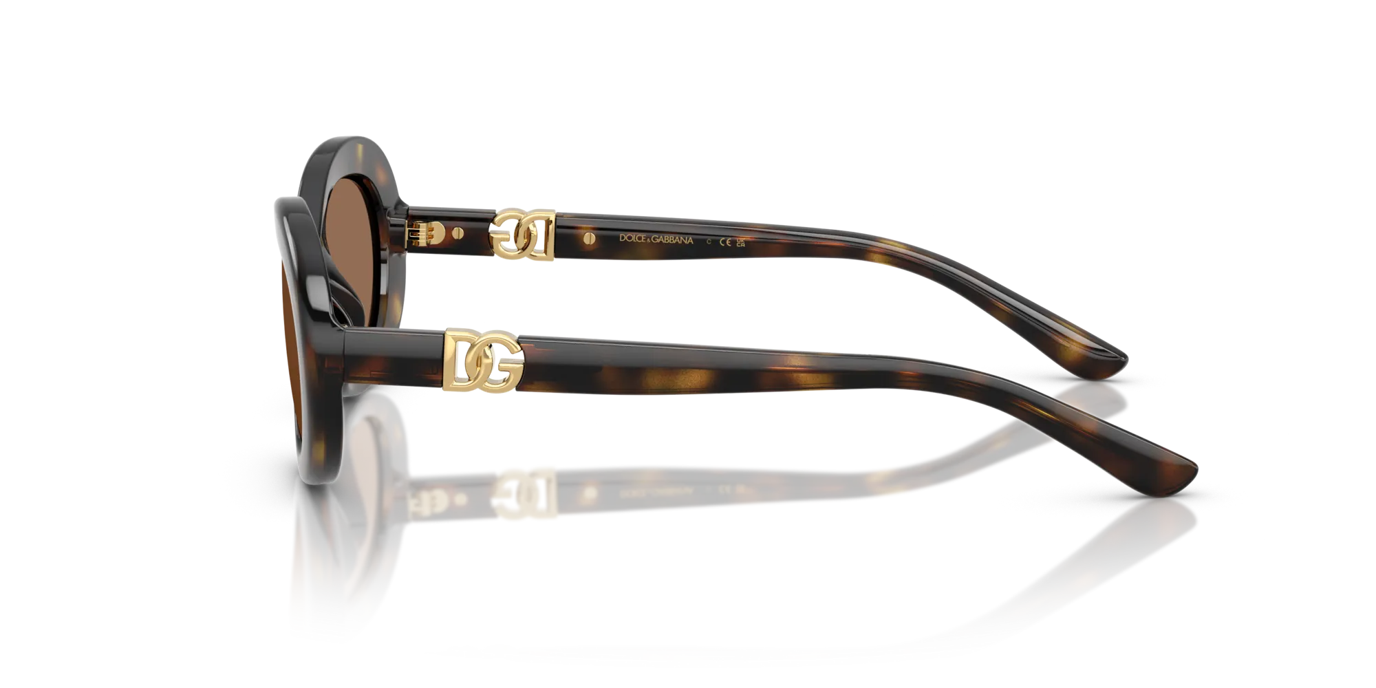 Dolce & Gabbana DX6007U 502/73 Occhiali da sole Iniettato Tartaruga Marrone Rotonda Normale - immagine 4