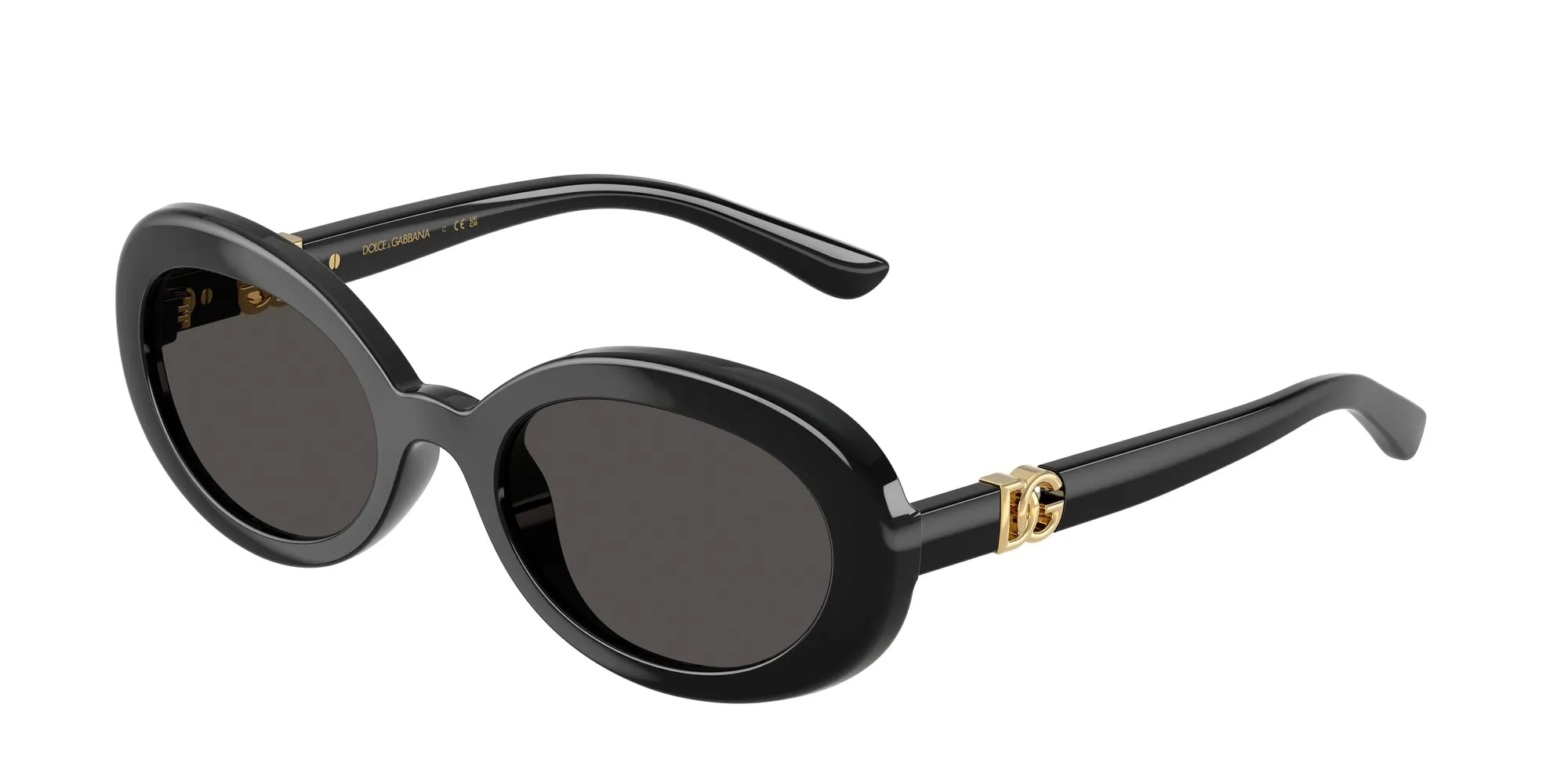Dolce & Gabbana DX6007U 501/87 Occhiali da sole Iniettato Nero Grigio Rotonda Normale - immagine 1