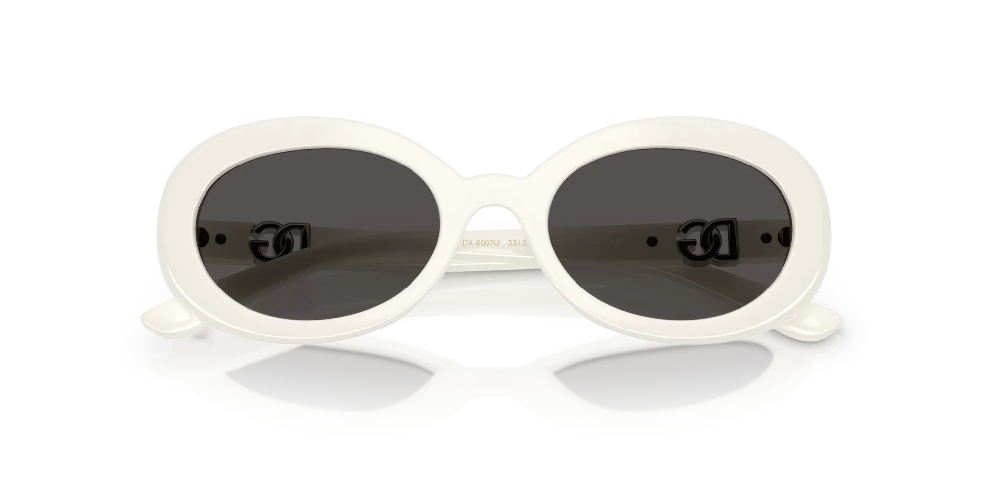 Dolce & Gabbana DX6007U 331287 Occhiali da sole Iniettato Bianco Grigio Rotonda Normale - immagine 2