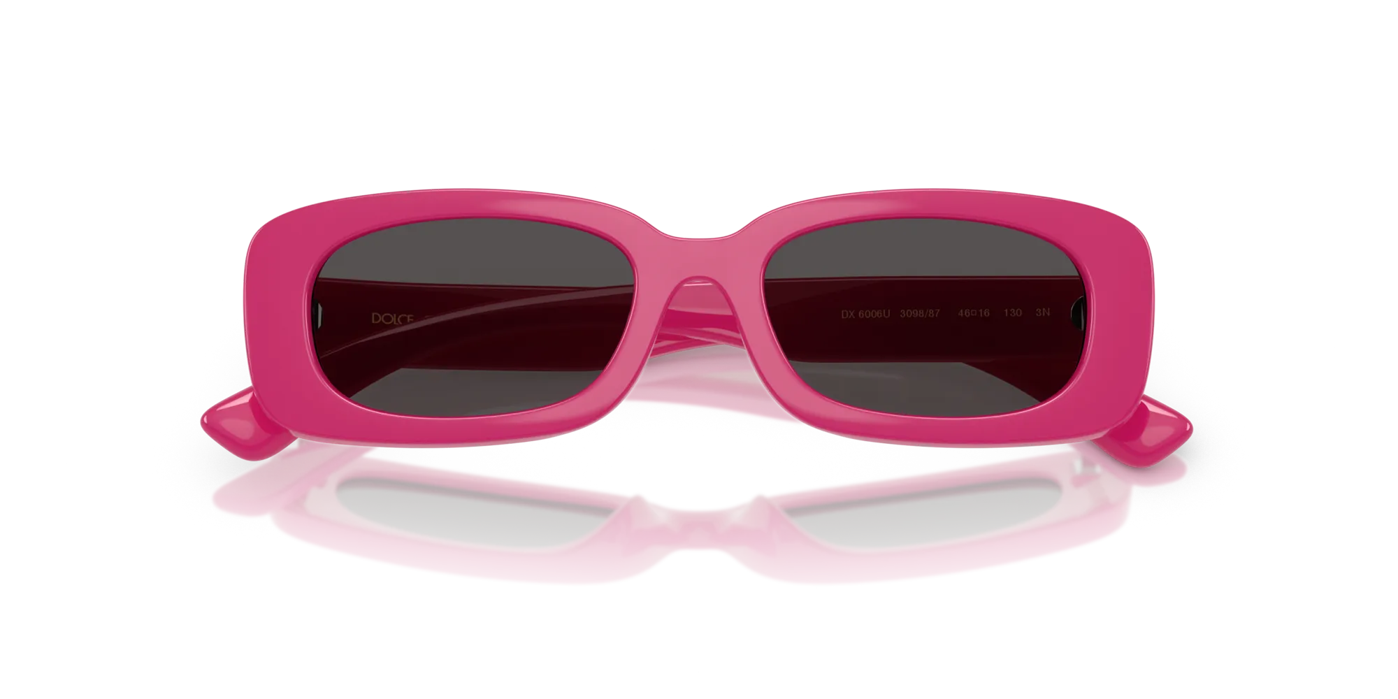 Dolce & Gabbana DX6006U 309887 Occhiali da sole Iniettato Rosa Grigio Squadrata Normale - immagine 2