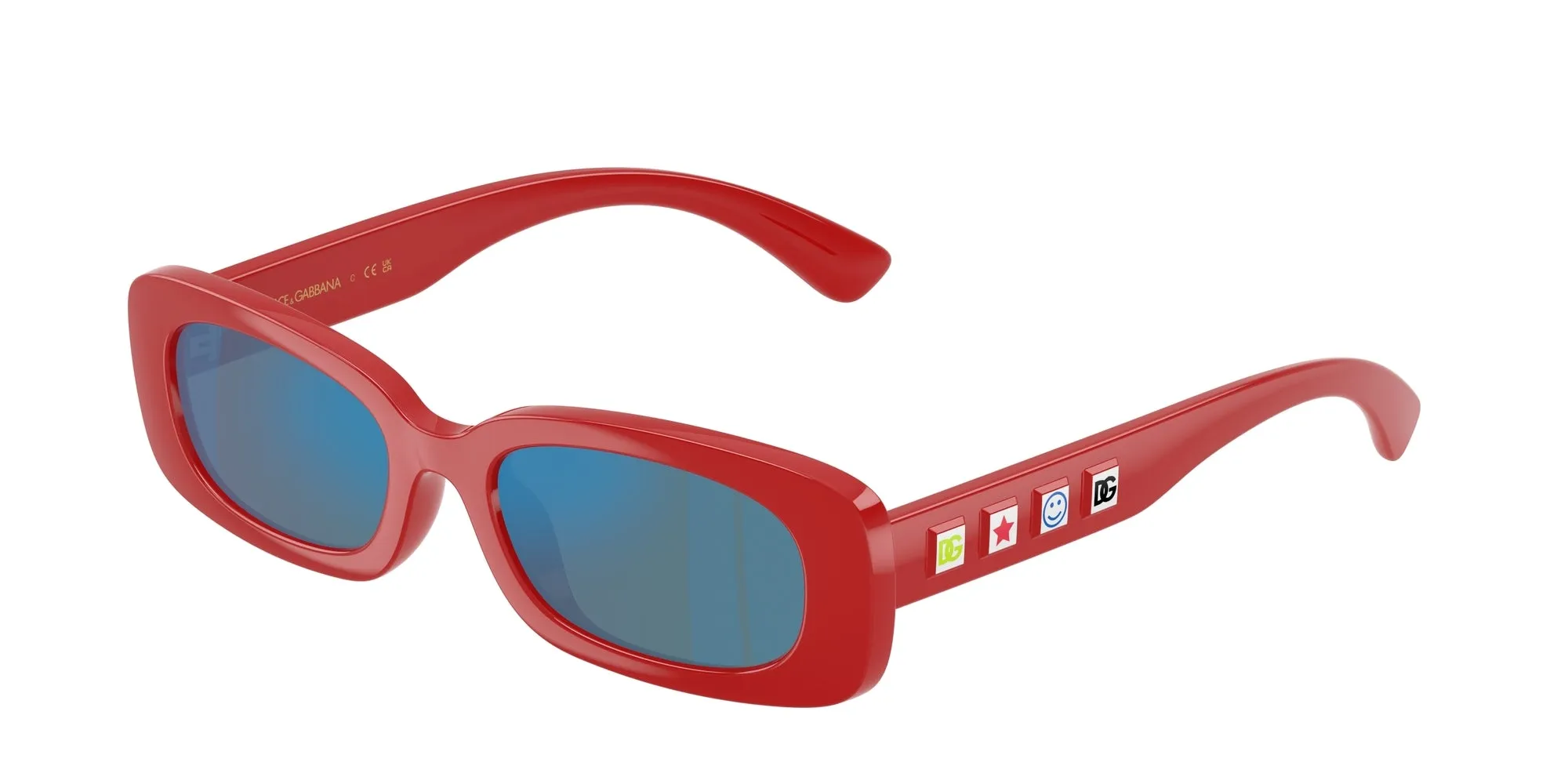 Dolce & Gabbana DX6006U 308825 Occhiali da sole Iniettato Rosso Squadrata Specchiate - immagine 1