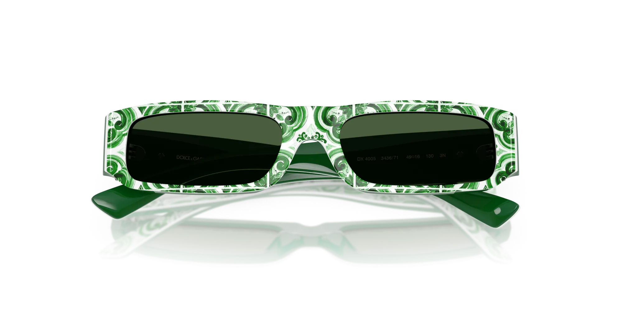 Dolce & Gabbana DX4005 343671 Occhiali da sole Acetato Verde Verde Squadrata Normale - immagine 2