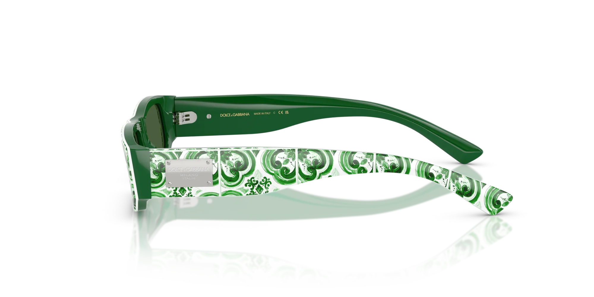 Dolce & Gabbana DX4005 343671 Occhiali da sole Acetato Verde Verde Squadrata Normale - immagine 4