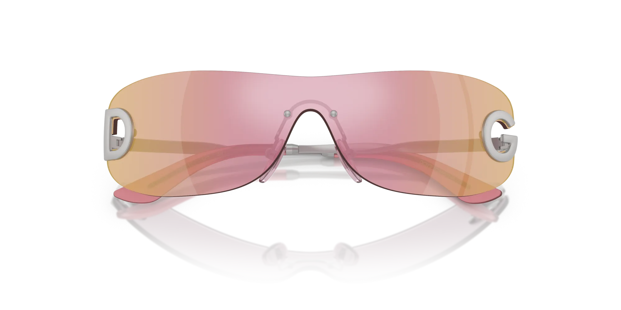 Dolce & Gabbana DX2001 13641T Occhiali da sole Metallo Argento Rosa Squadrata Specchiate - immagine 2