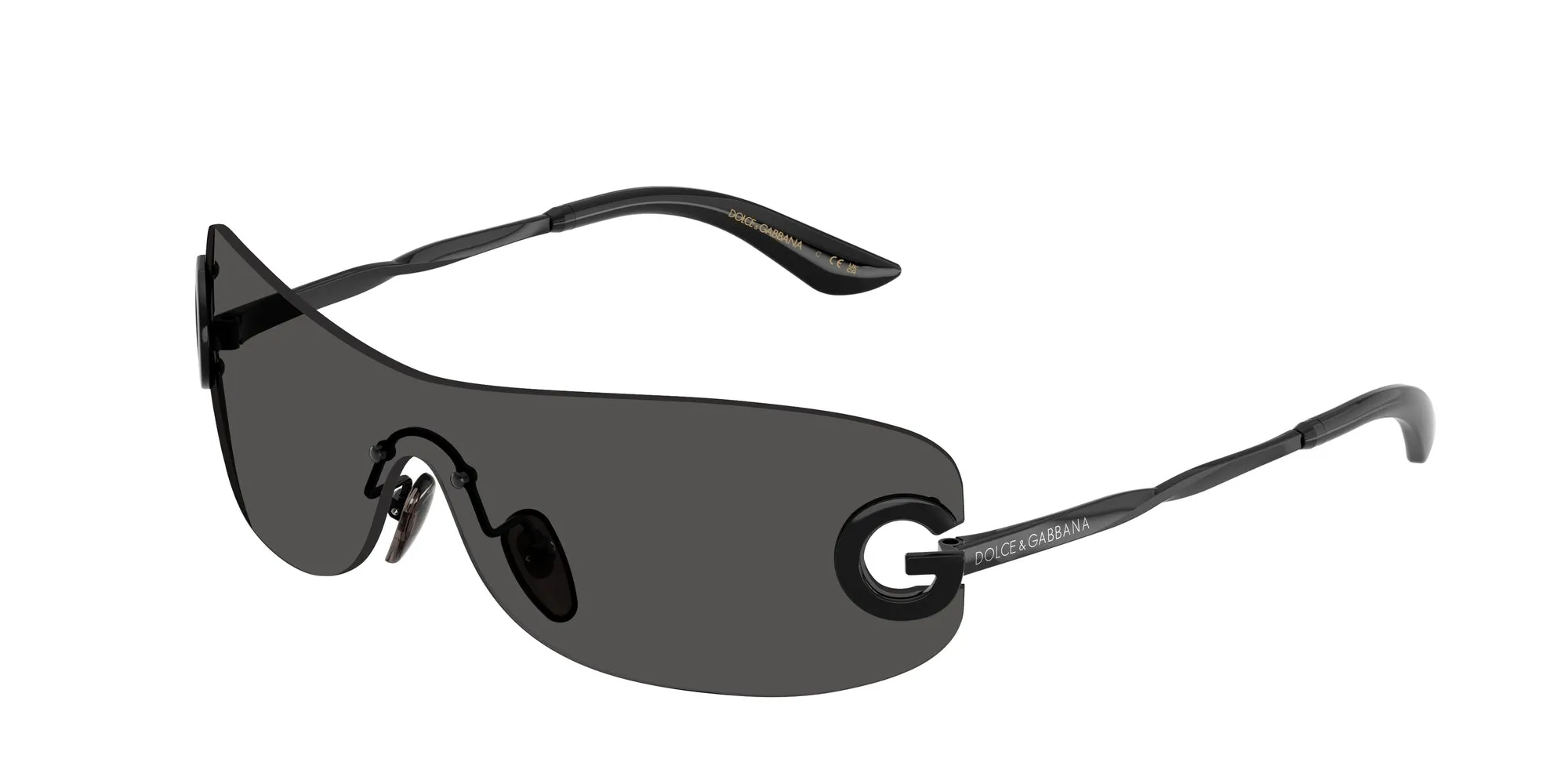 Dolce & Gabbana DX2001 01/87 Occhiali da sole Metallo Nero Grigio Squadrata Normale - immagine 1