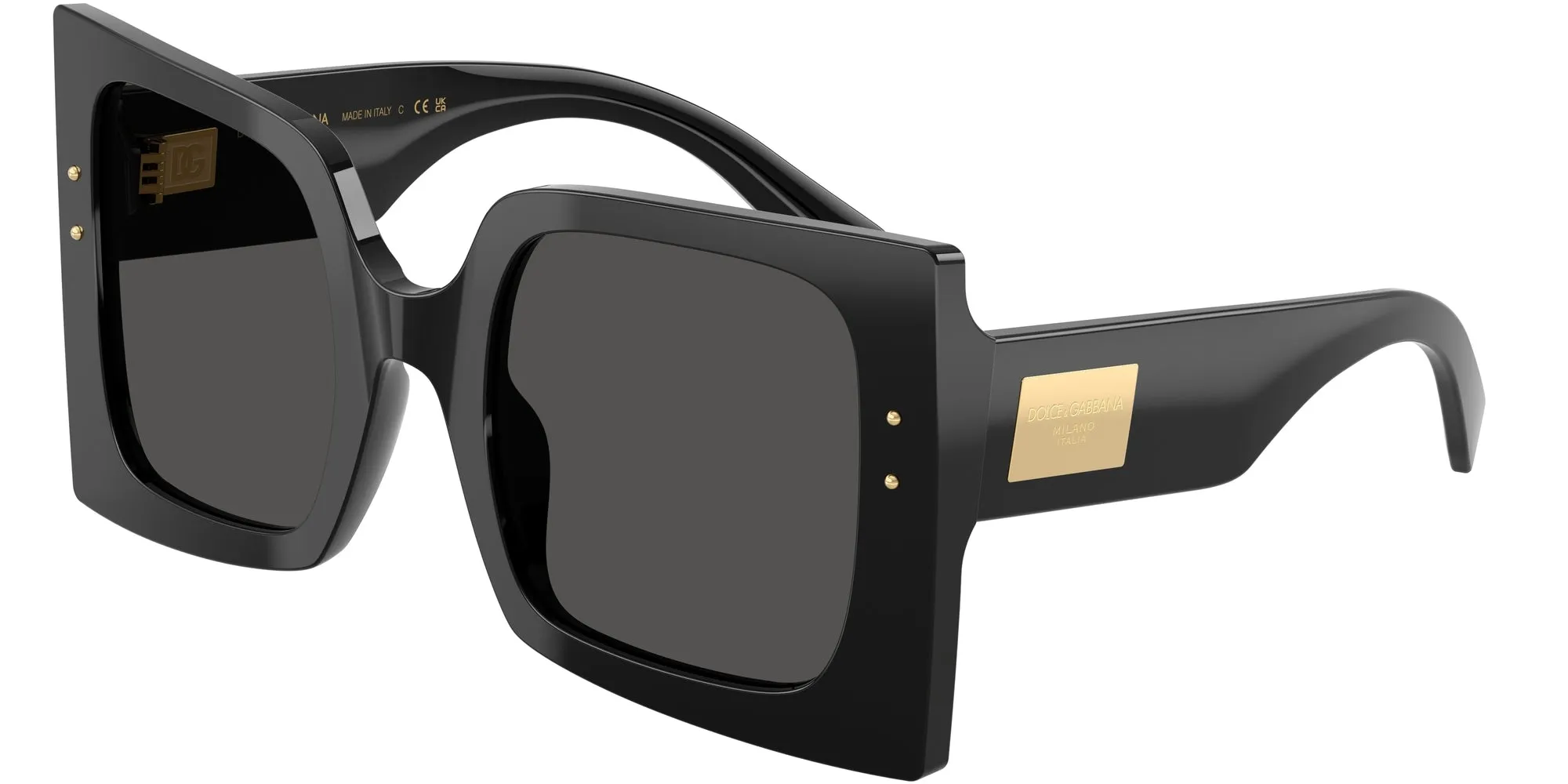 Dolce & Gabbana DG4490 501/87 Occhiali da sole Acetato Nero Grigio Squadrata Normale - immagine 1