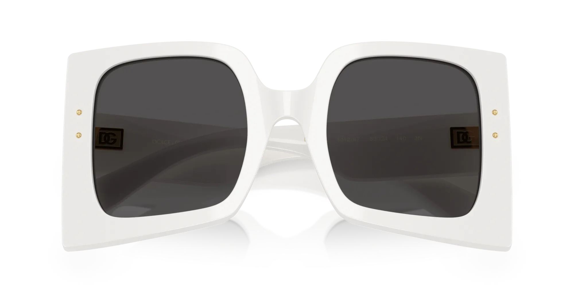 Dolce & Gabbana DG4490 331287 Occhiali da sole Acetato Bianco Grigio Squadrata Normale - immagine 2