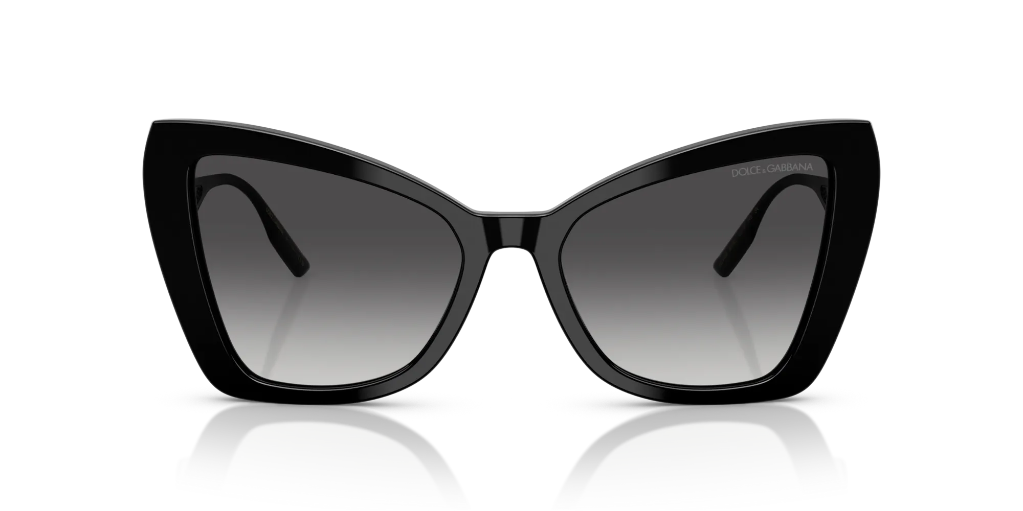 Dolce & Gabbana DG4489 501/8G Occhiali da sole Acetato Nero Grigio Cat Eye Normale Sfumato - immagine 3