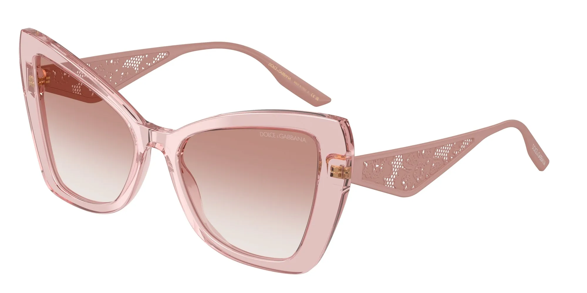Dolce & Gabbana DG4489 322613 Occhiali da sole Acetato Rosa Marrone Cat Eye Normale Sfumato - immagine 1
