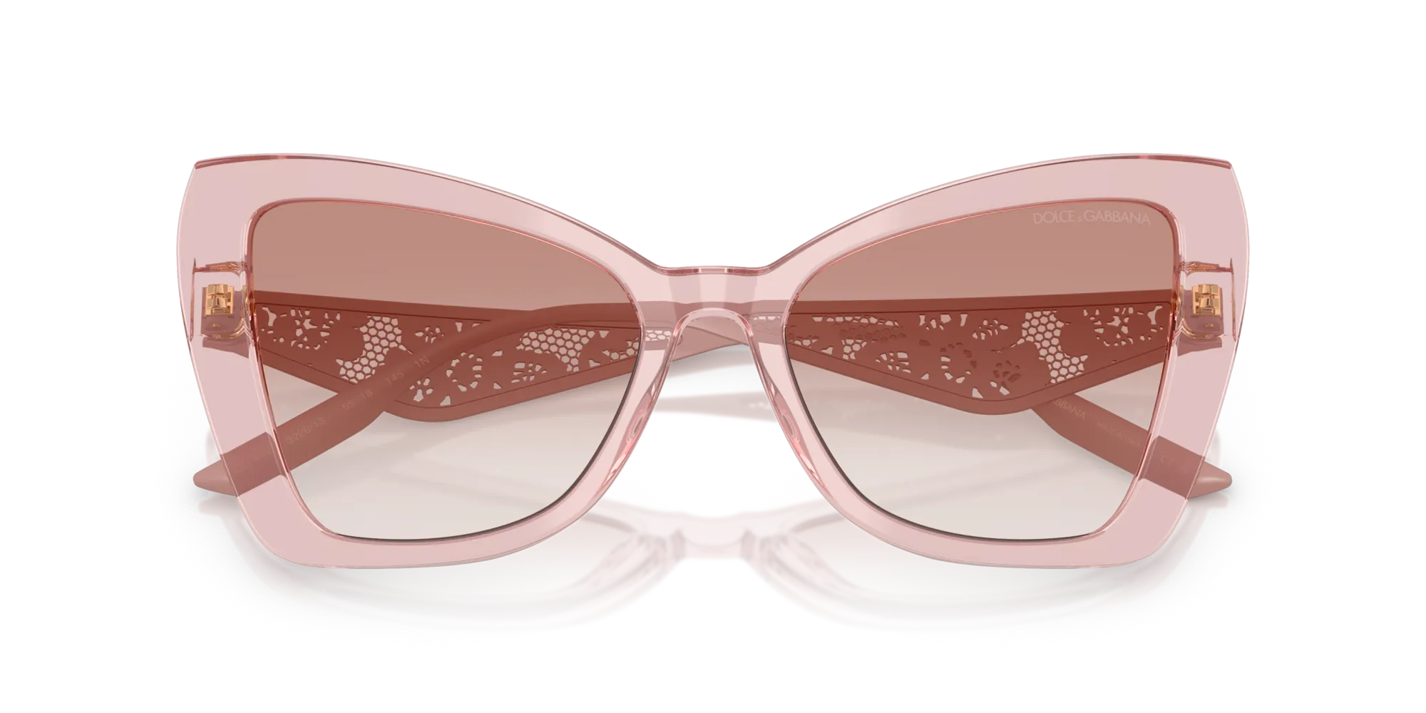 Dolce & Gabbana DG4489 322613 Occhiali da sole Acetato Rosa Marrone Cat Eye Normale Sfumato - immagine 2