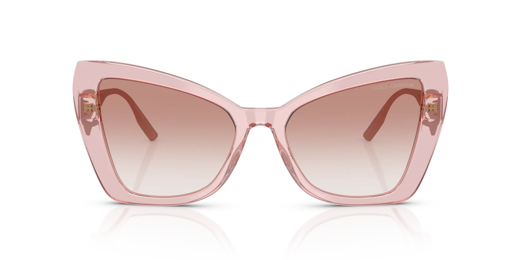 Dolce & Gabbana DG4489 322613 Occhiali da sole Acetato Rosa Marrone Cat Eye Normale Sfumato - immagine 3