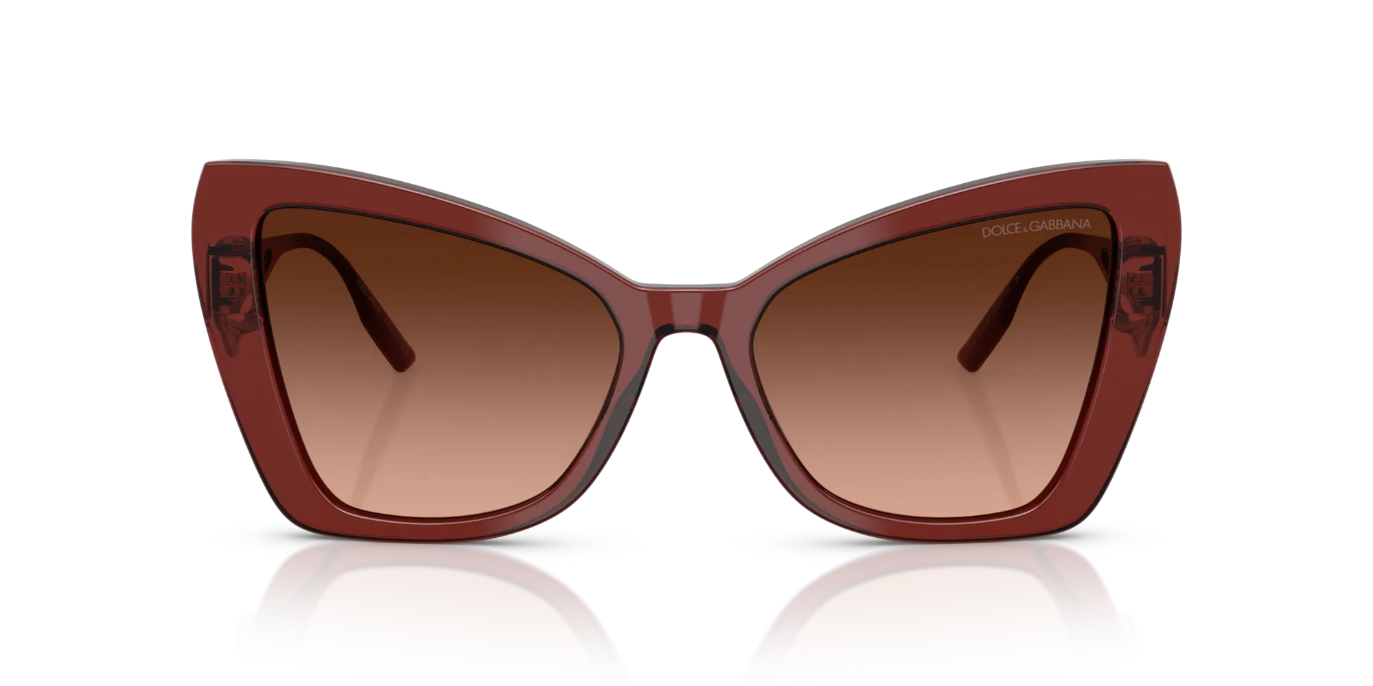 Dolce & Gabbana DG4489 30455M Occhiali da sole Acetato Rosso Rosa Cat Eye Normale Sfumato - immagine 3