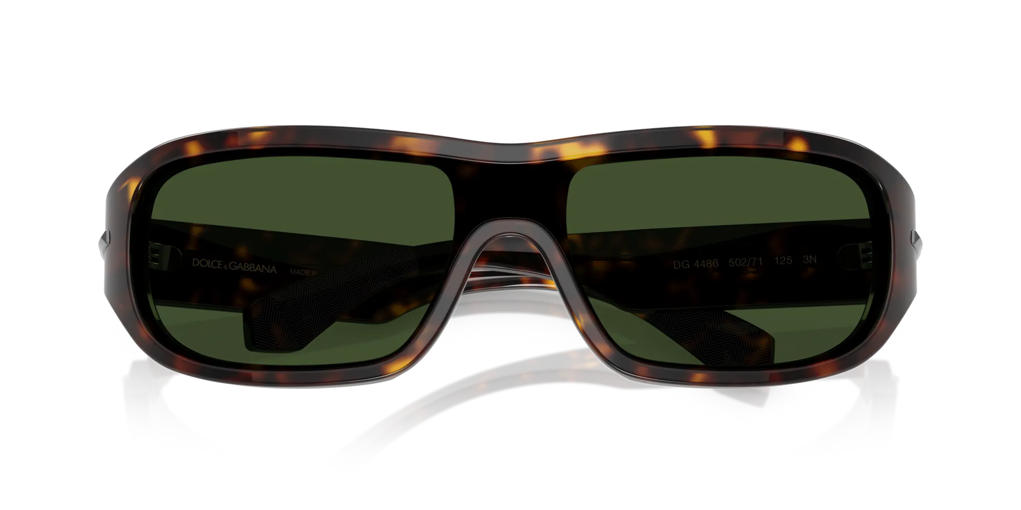 Dolce & Gabbana DG4486 502/71 Occhiali da sole Acetato Tartaruga Verde Squadrata Normale - immagine 2