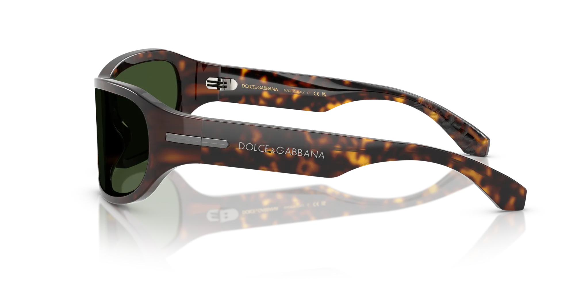 Dolce & Gabbana DG4486 502/71 Occhiali da sole Acetato Tartaruga Verde Squadrata Normale - immagine 4
